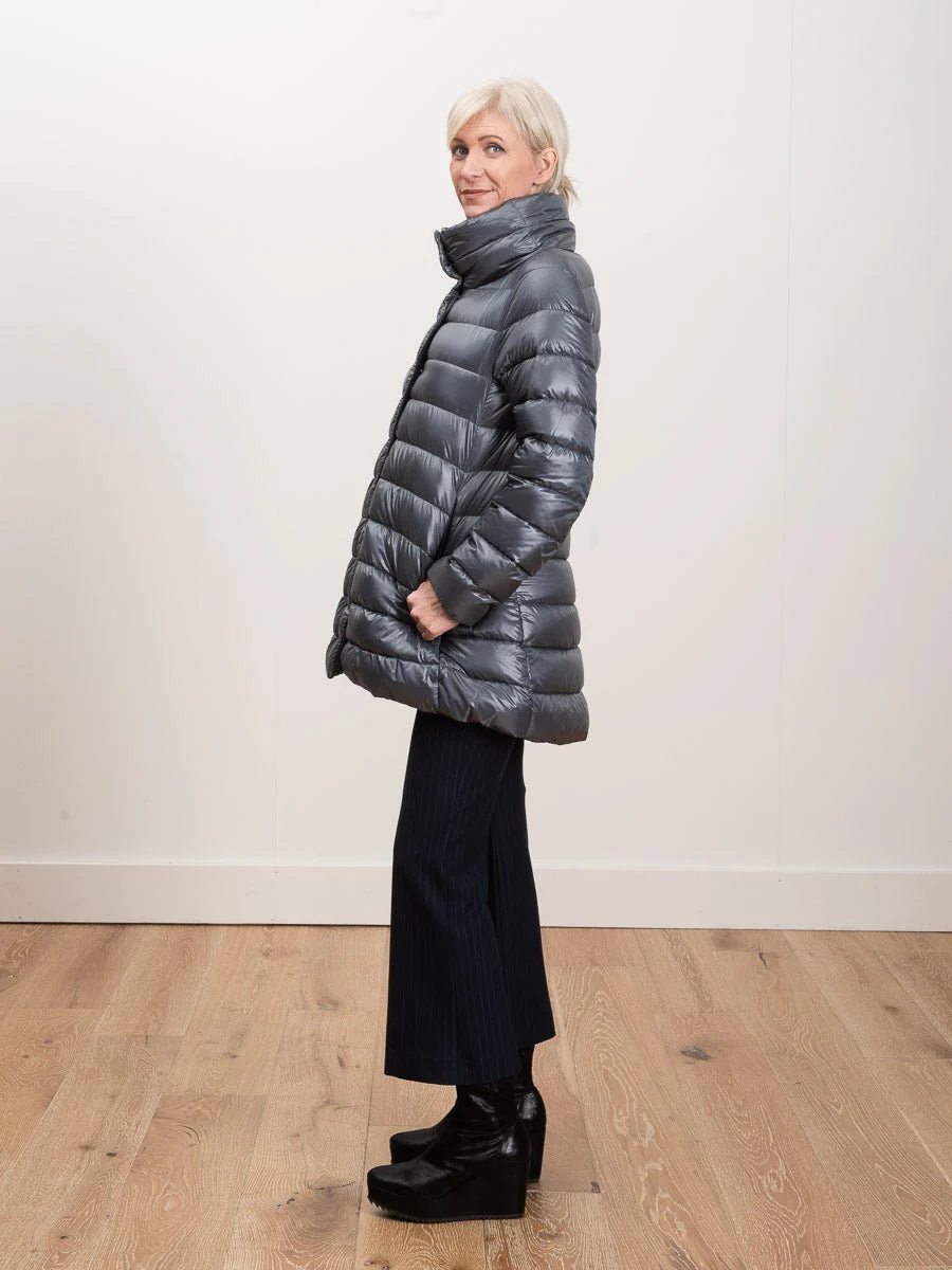 hi lo a-line jacket - slate blue - Image 2