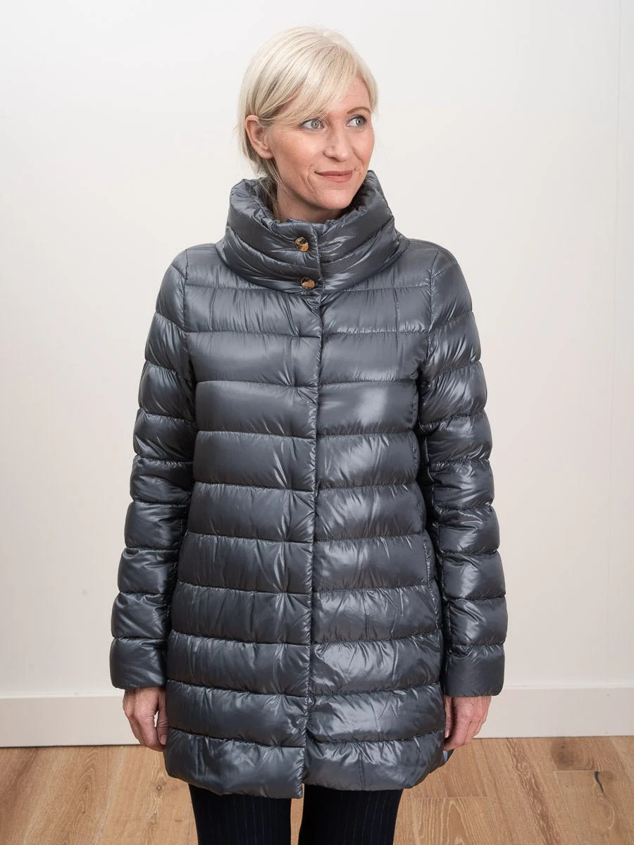 hi lo a-line jacket - slate blue - Image 4