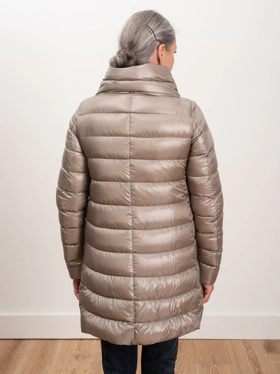 hi lo a-line jacket - taupe - Image 5