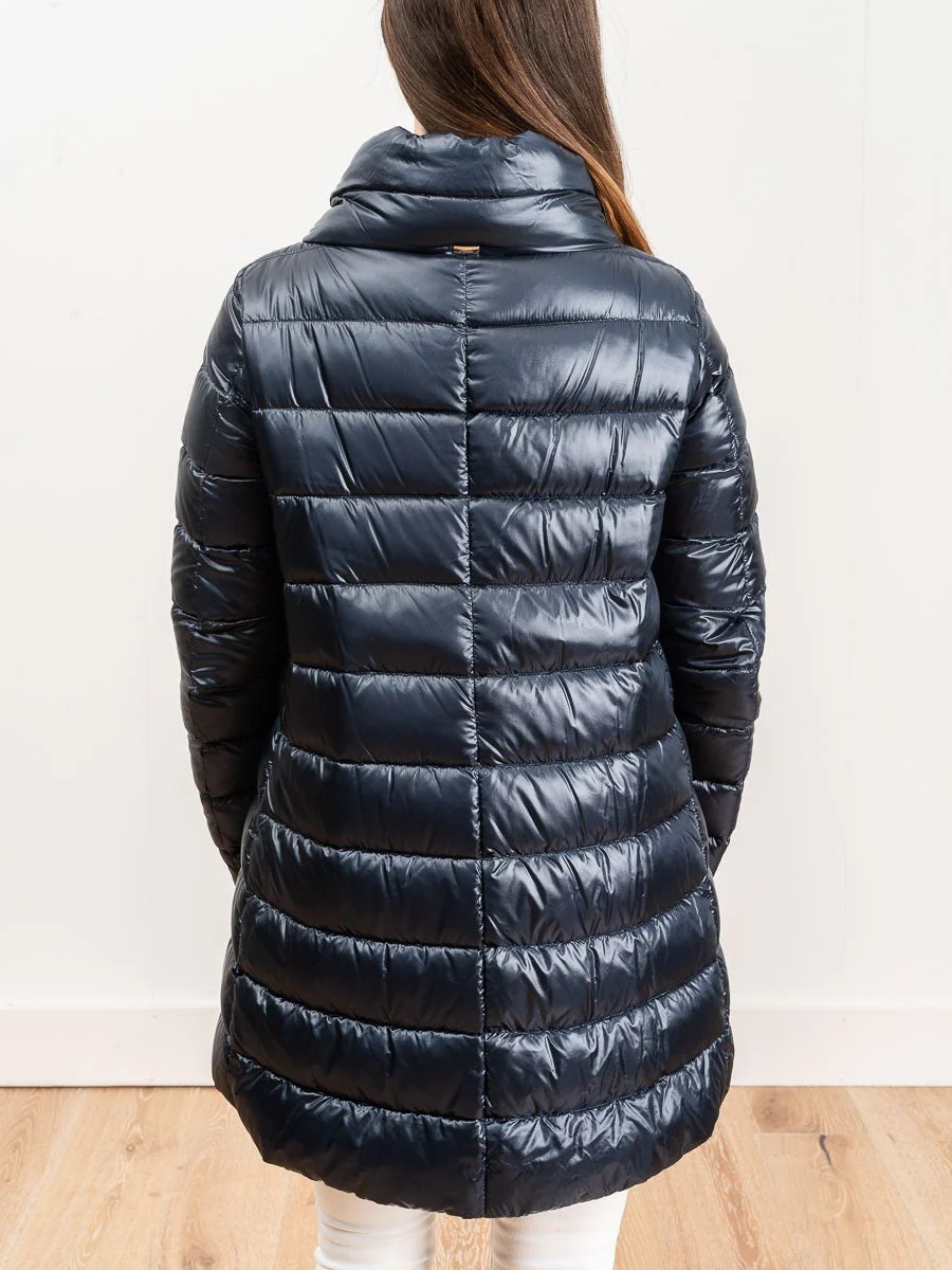 classic hi lo coat - navy - Image 6