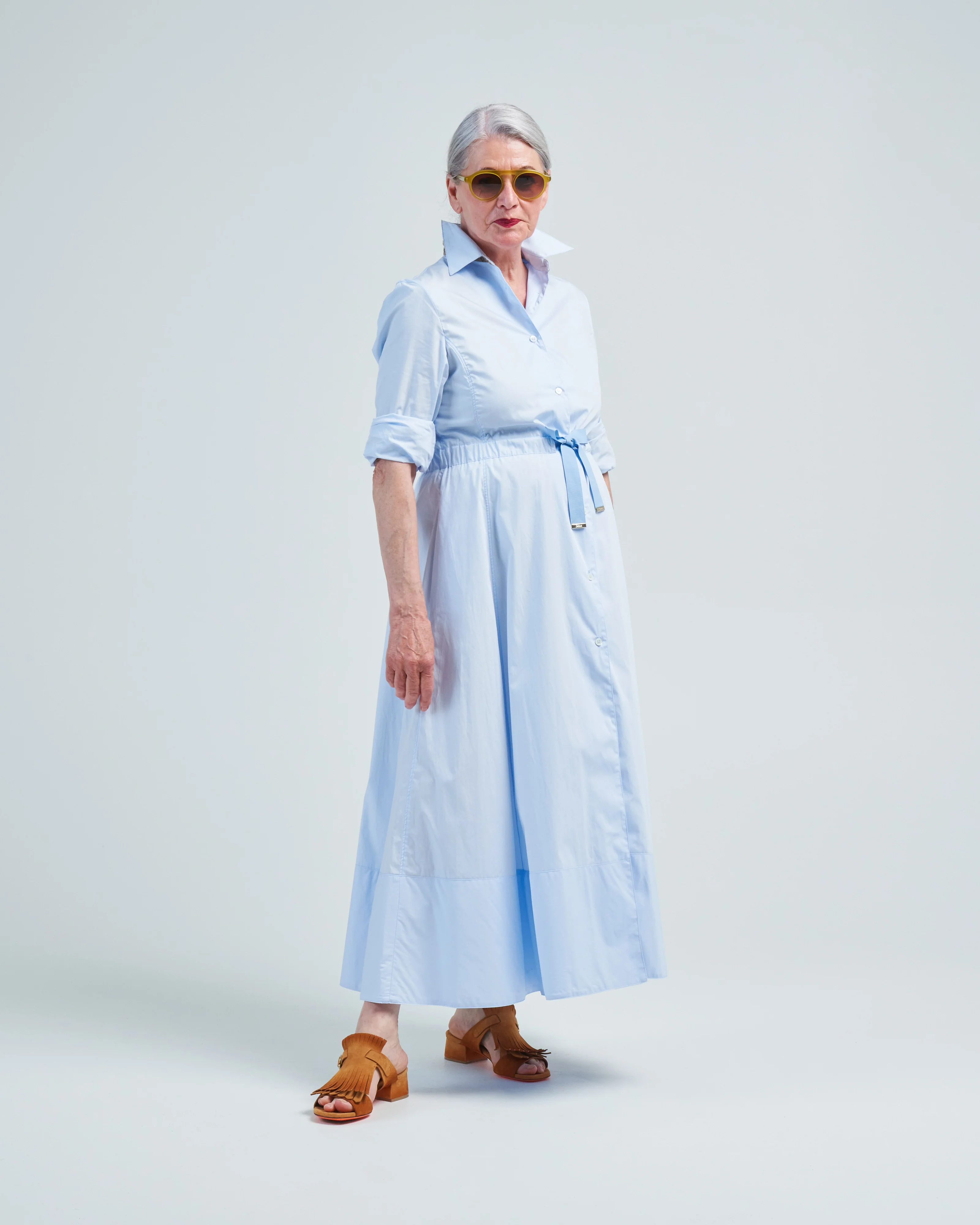 cotton long shirtdress - Image 2