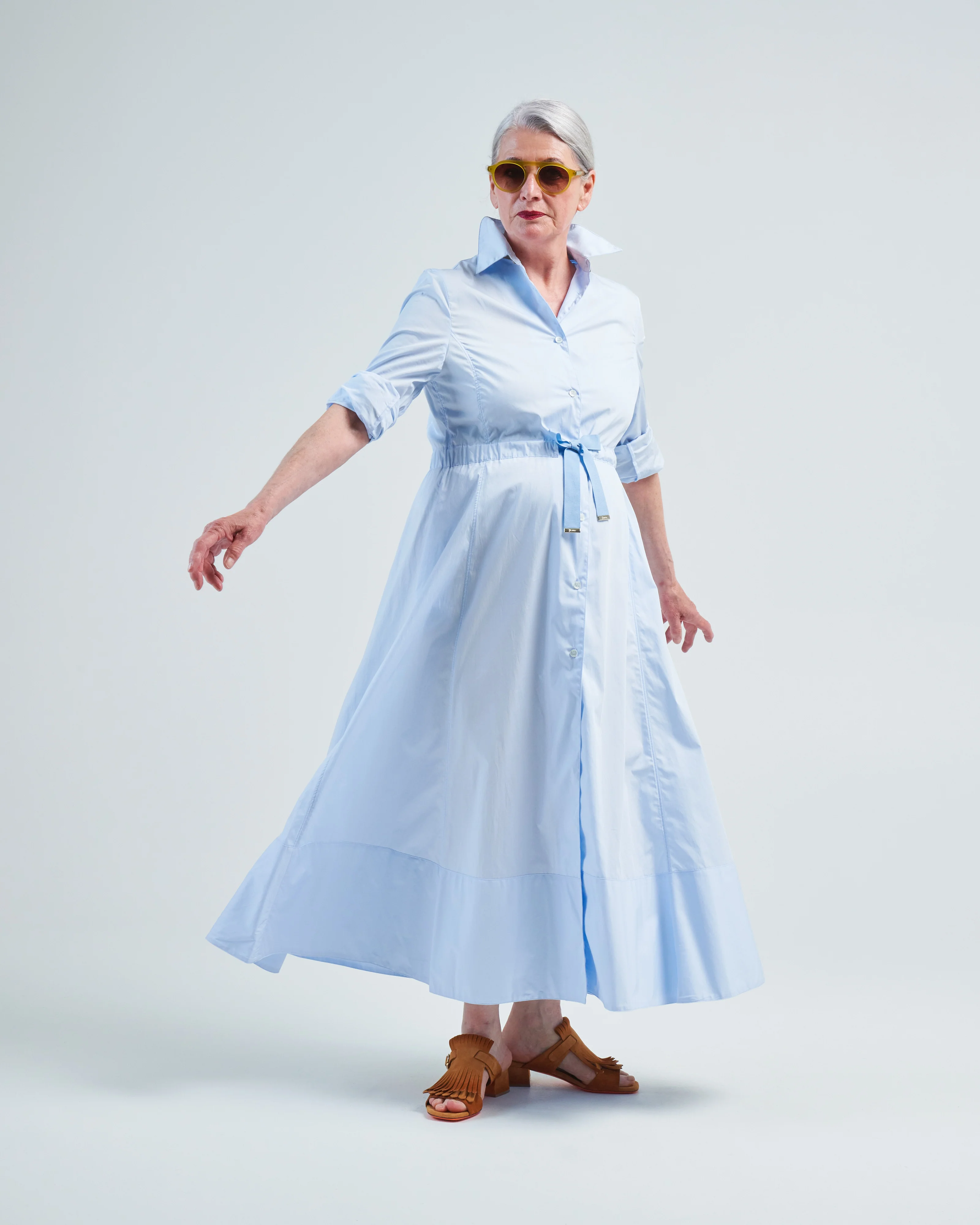 cotton long shirtdress - Image 3