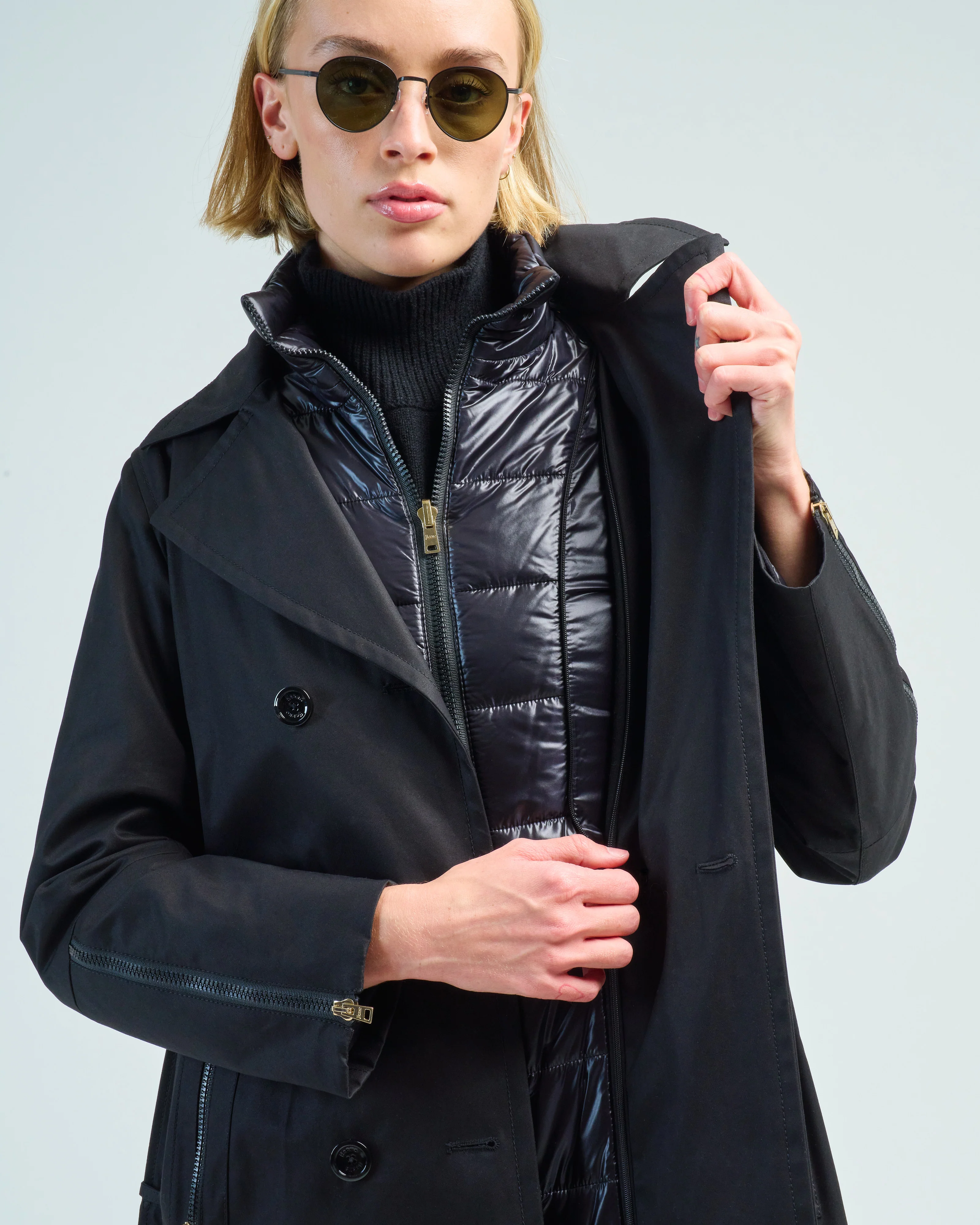 delon cotton double breasted trench 3 in 1 - Image 2