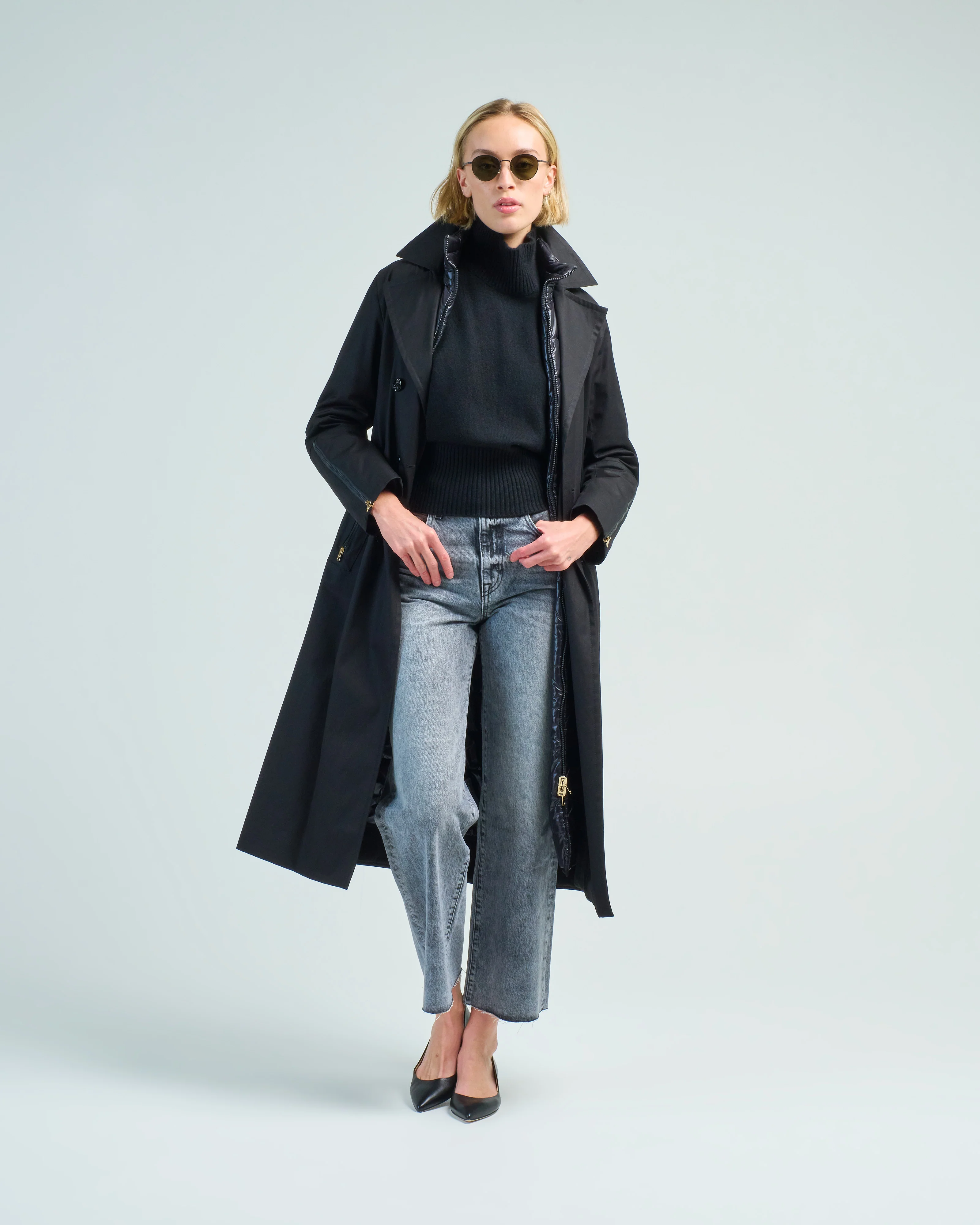 delon cotton double breasted trench 3 in 1 - Image 3