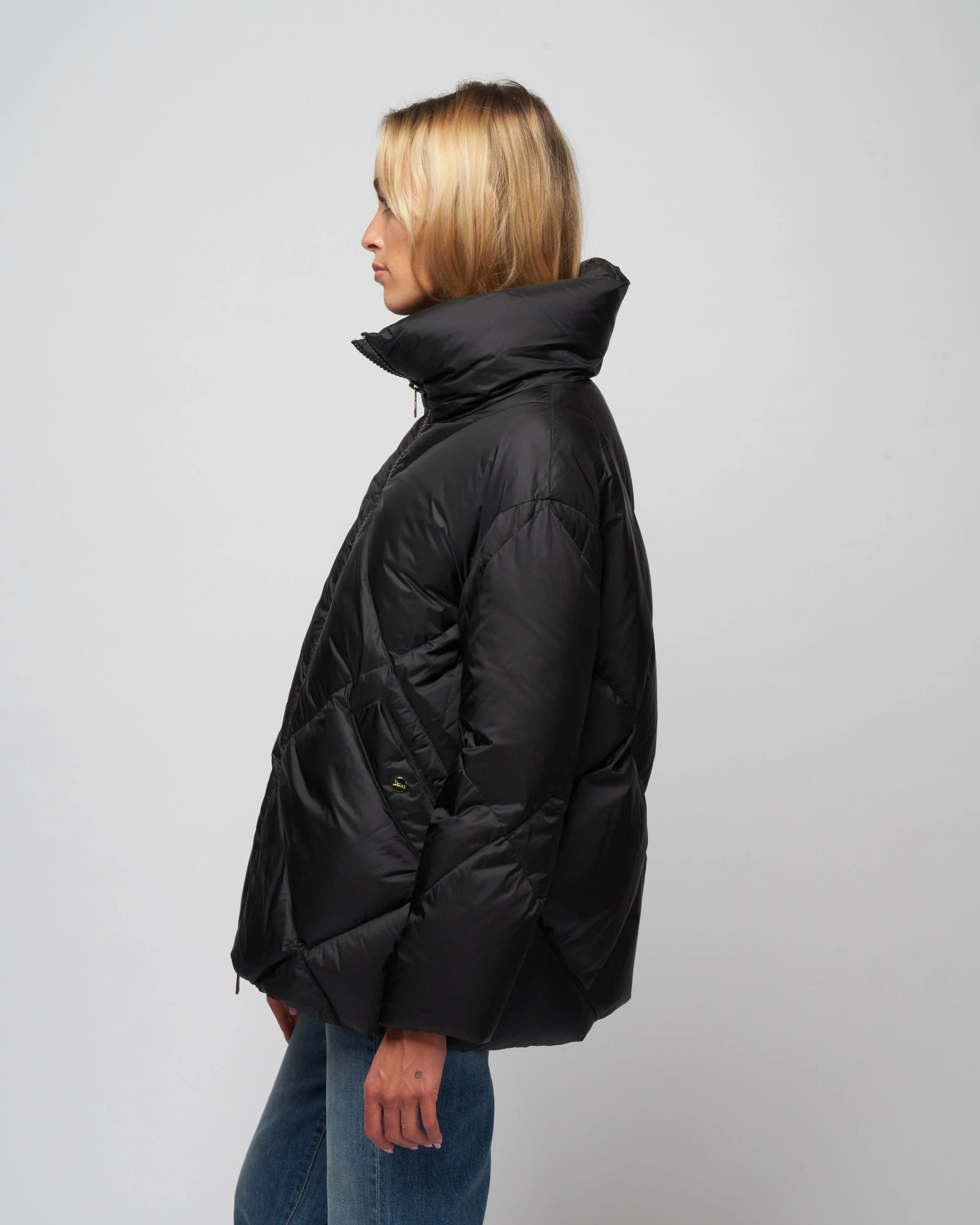 diamond quilt midi jacket - Image 3