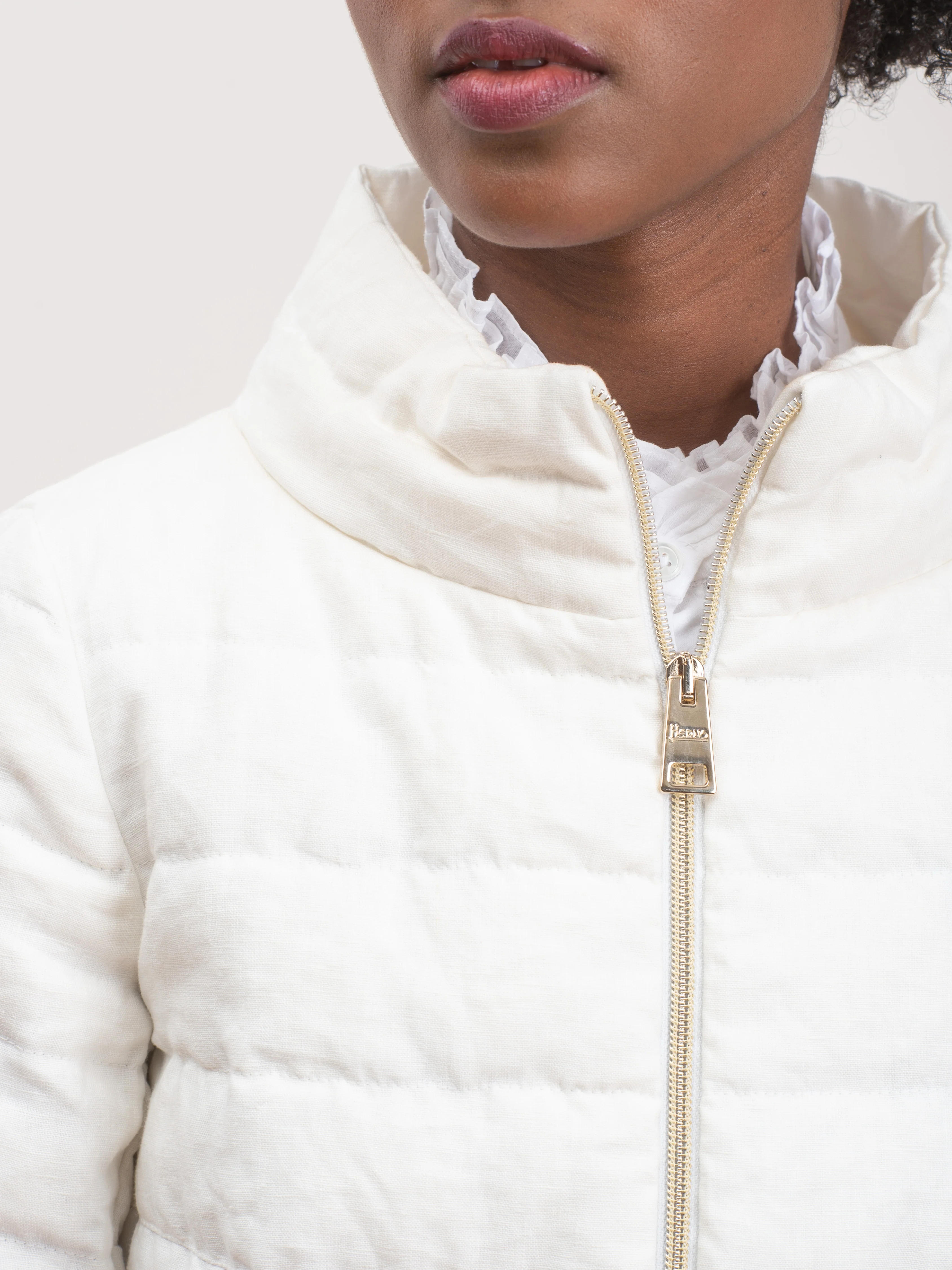 down linen jacket - white - Image 7