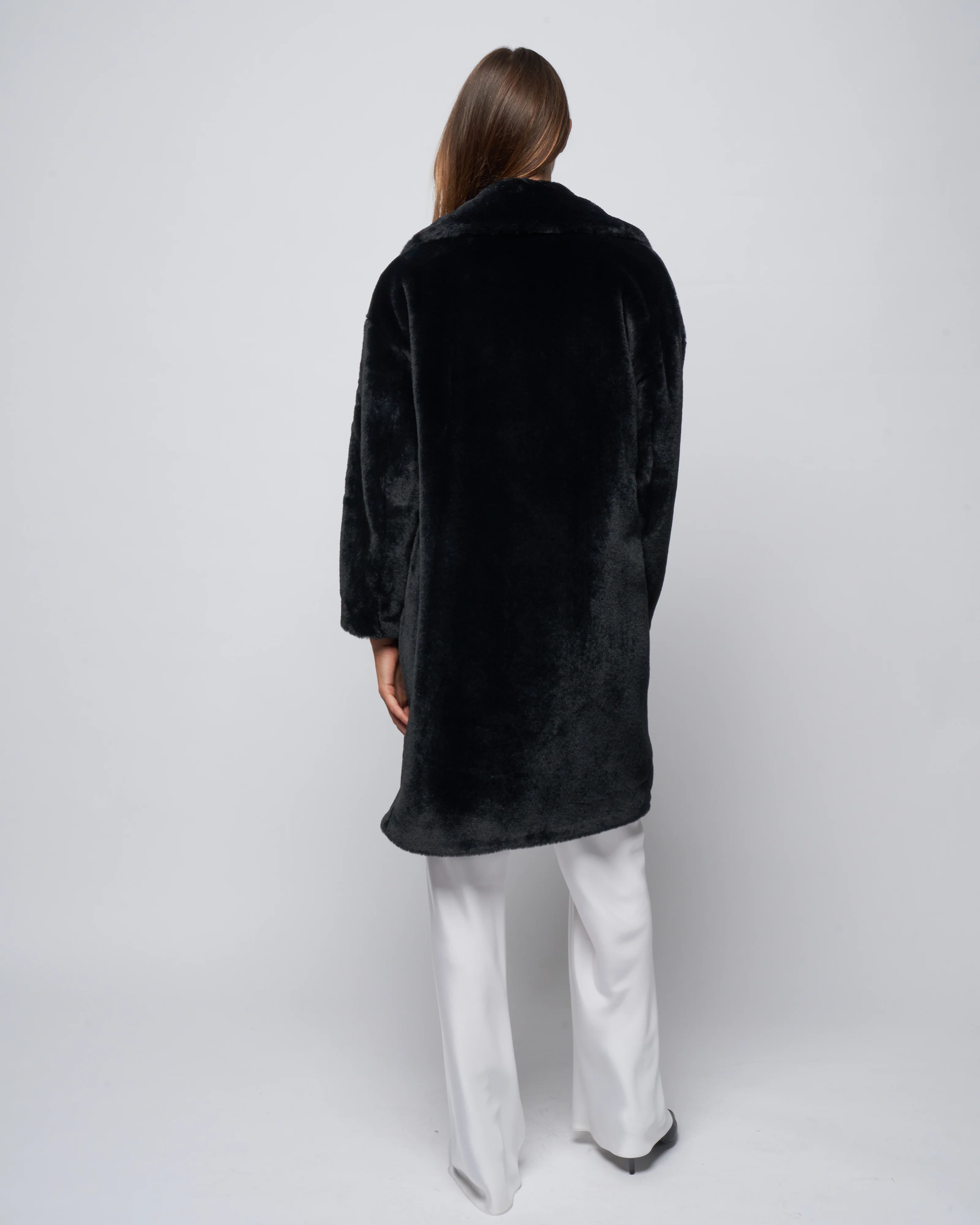 faux fur db coat - nero - Image 4