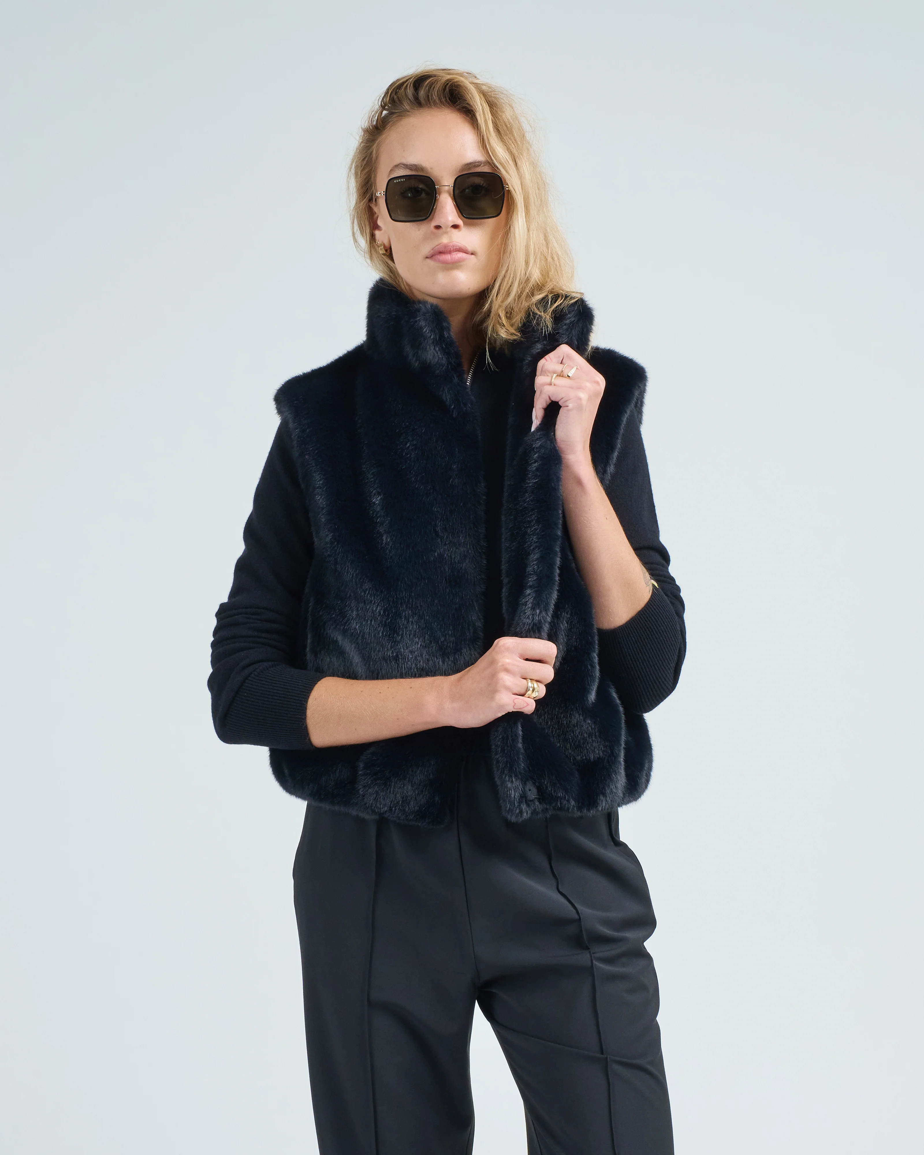 faux fur vest - Image 3