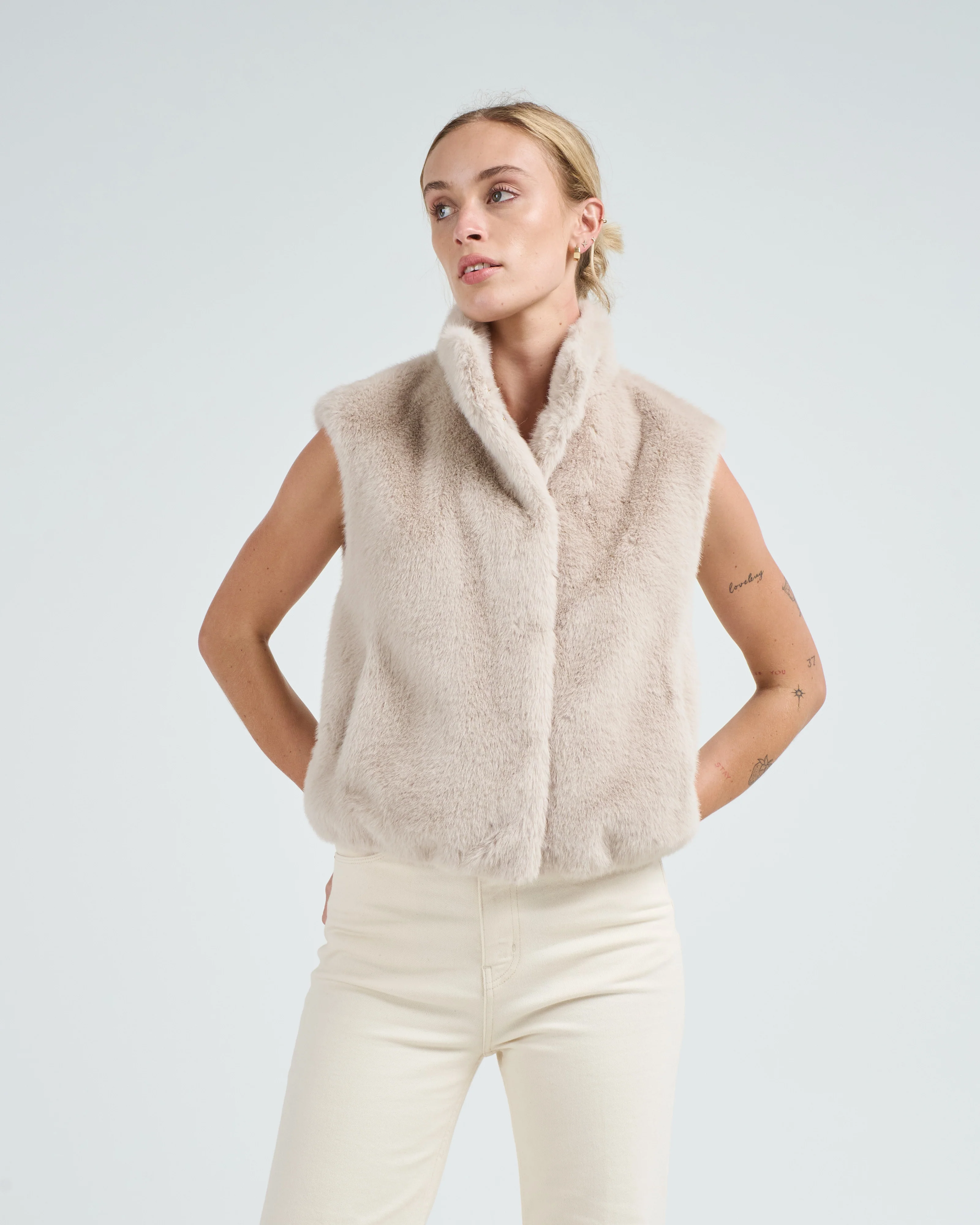 faux fur vest - Image 3