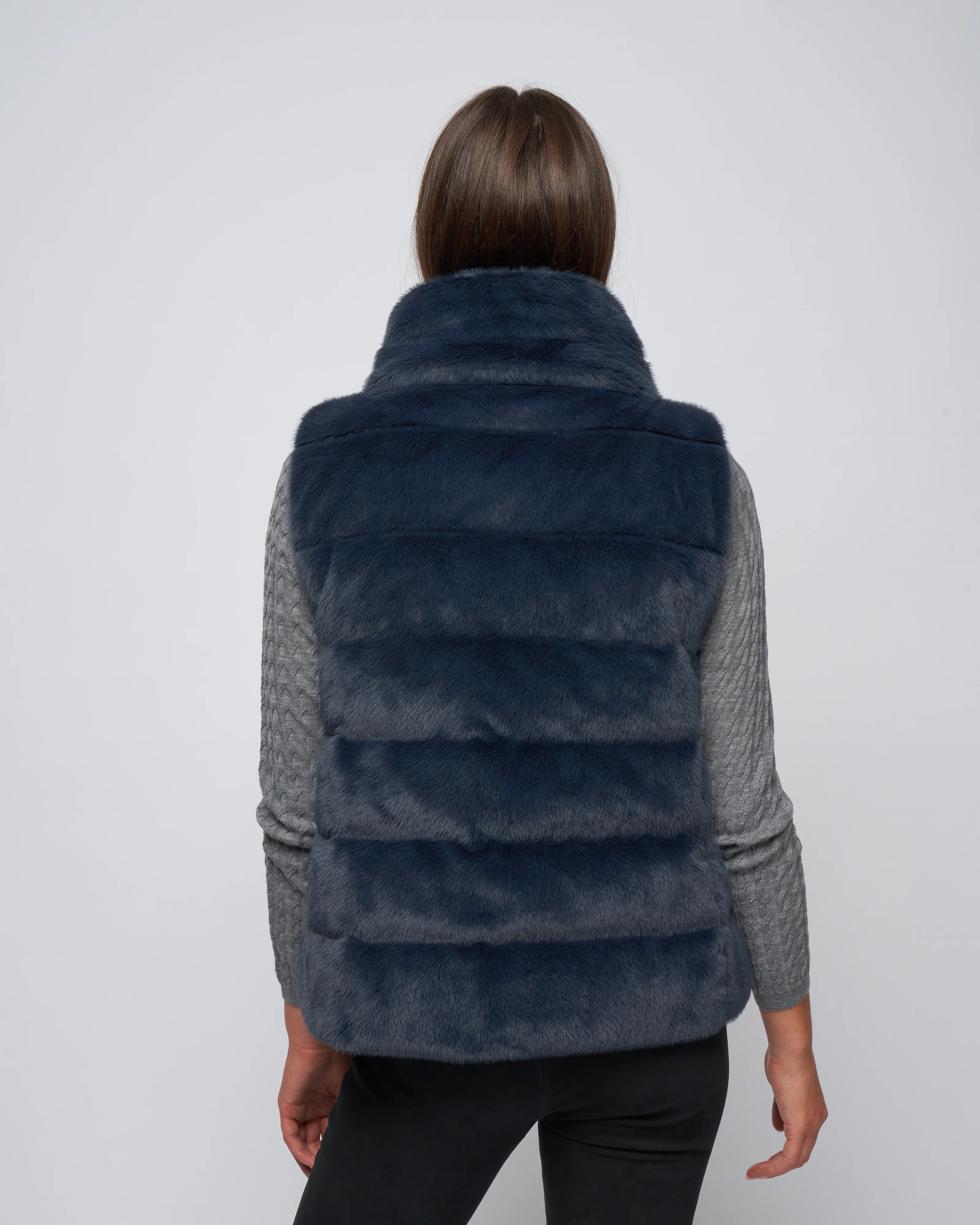 faux fur vest - new blu - Image 4