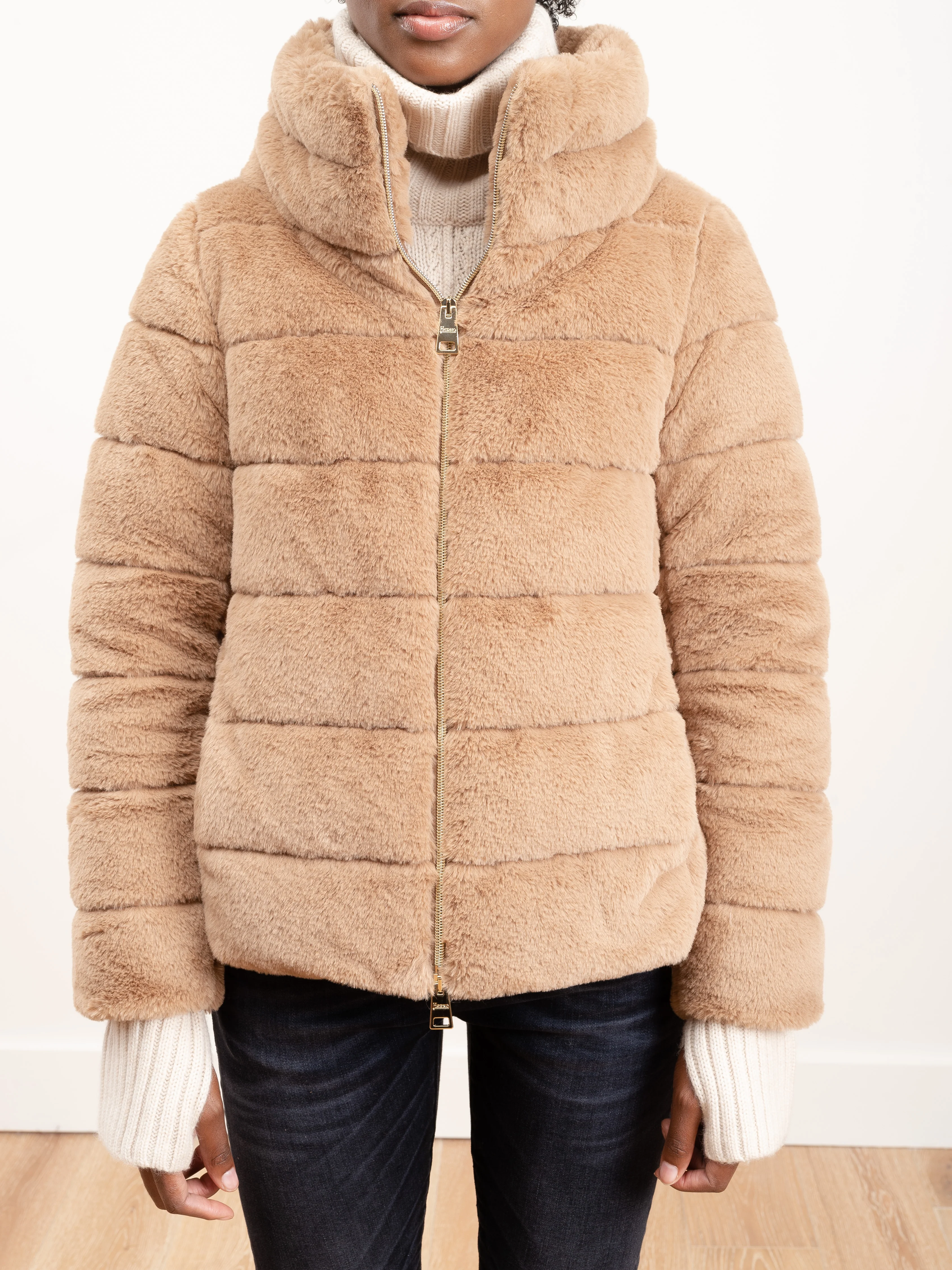faux short jacket - camel 2150 - Image 2