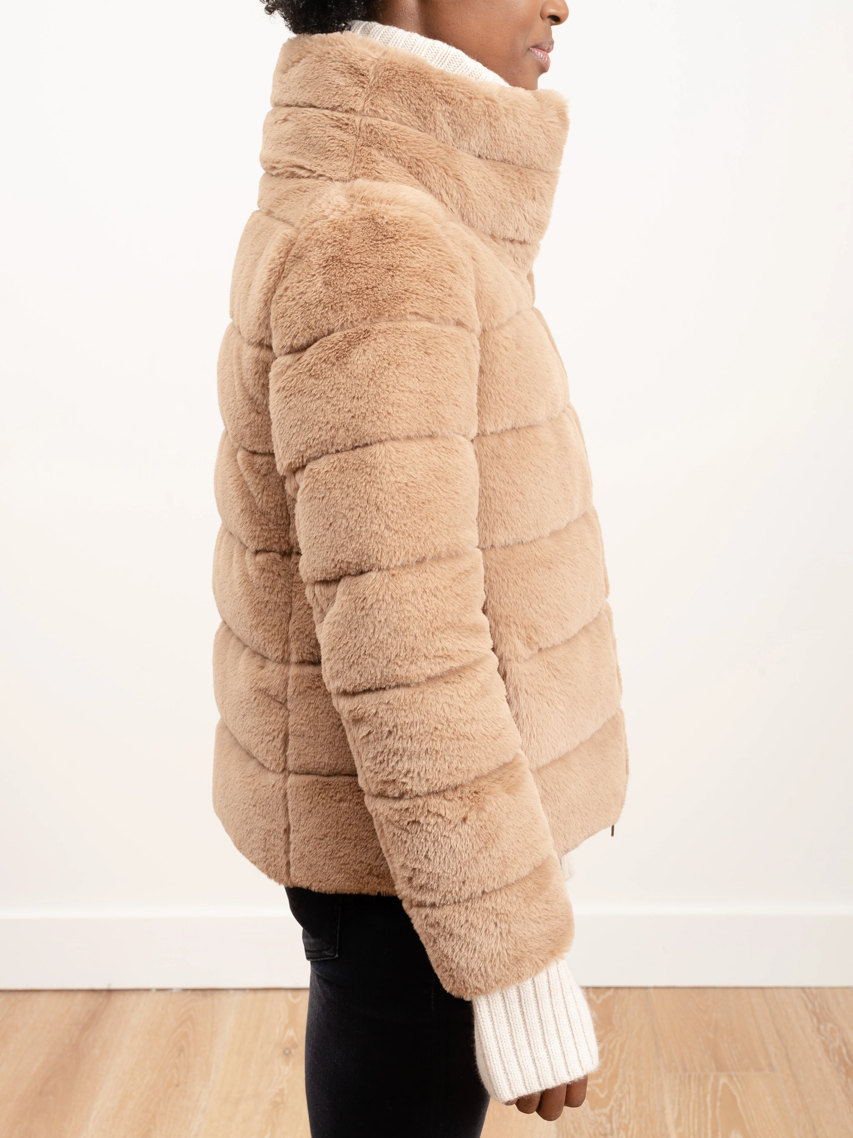 faux short jacket - camel 2150 - Image 3