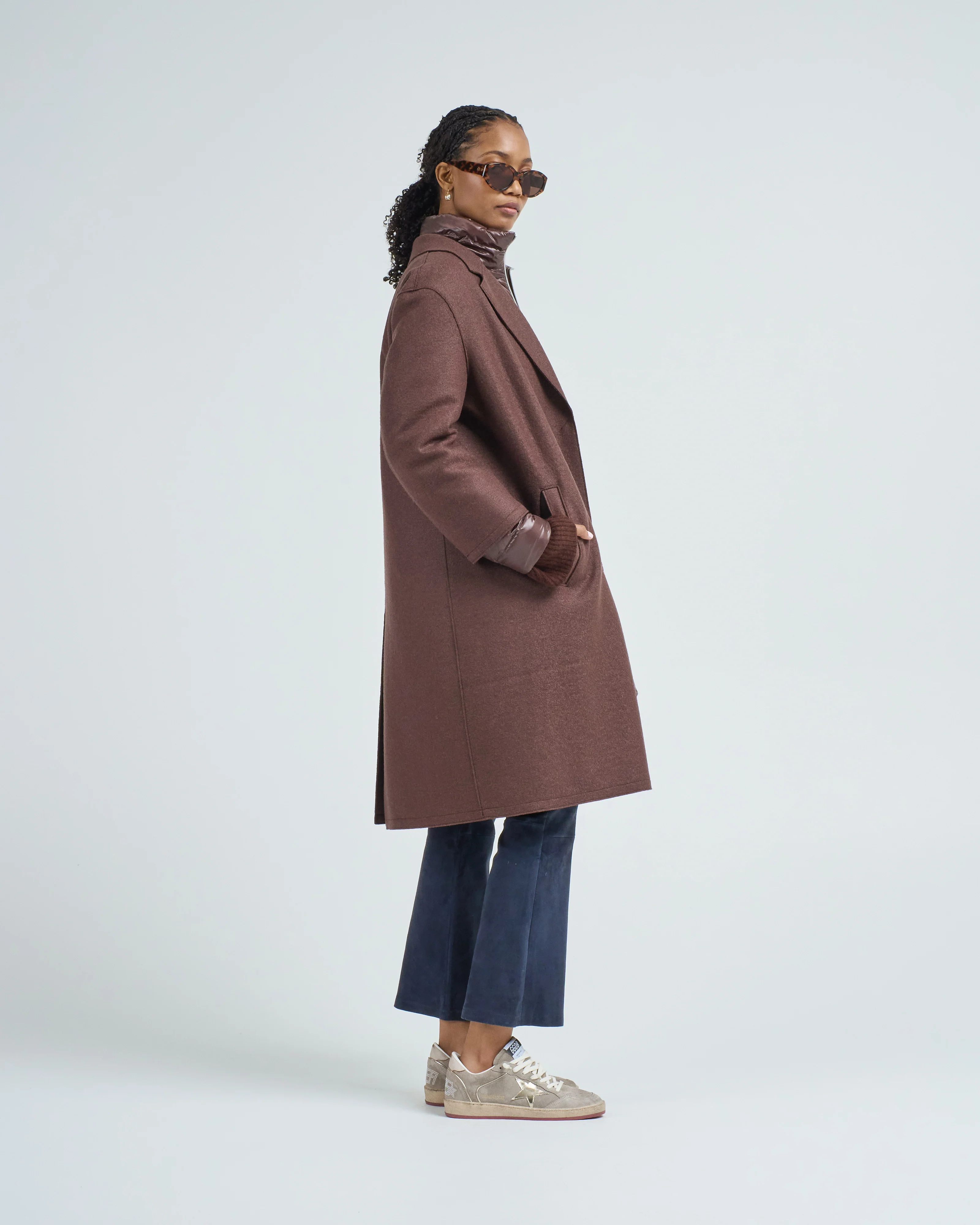 felted wool and nylon ultralight 3 in 1 coat - Image 3