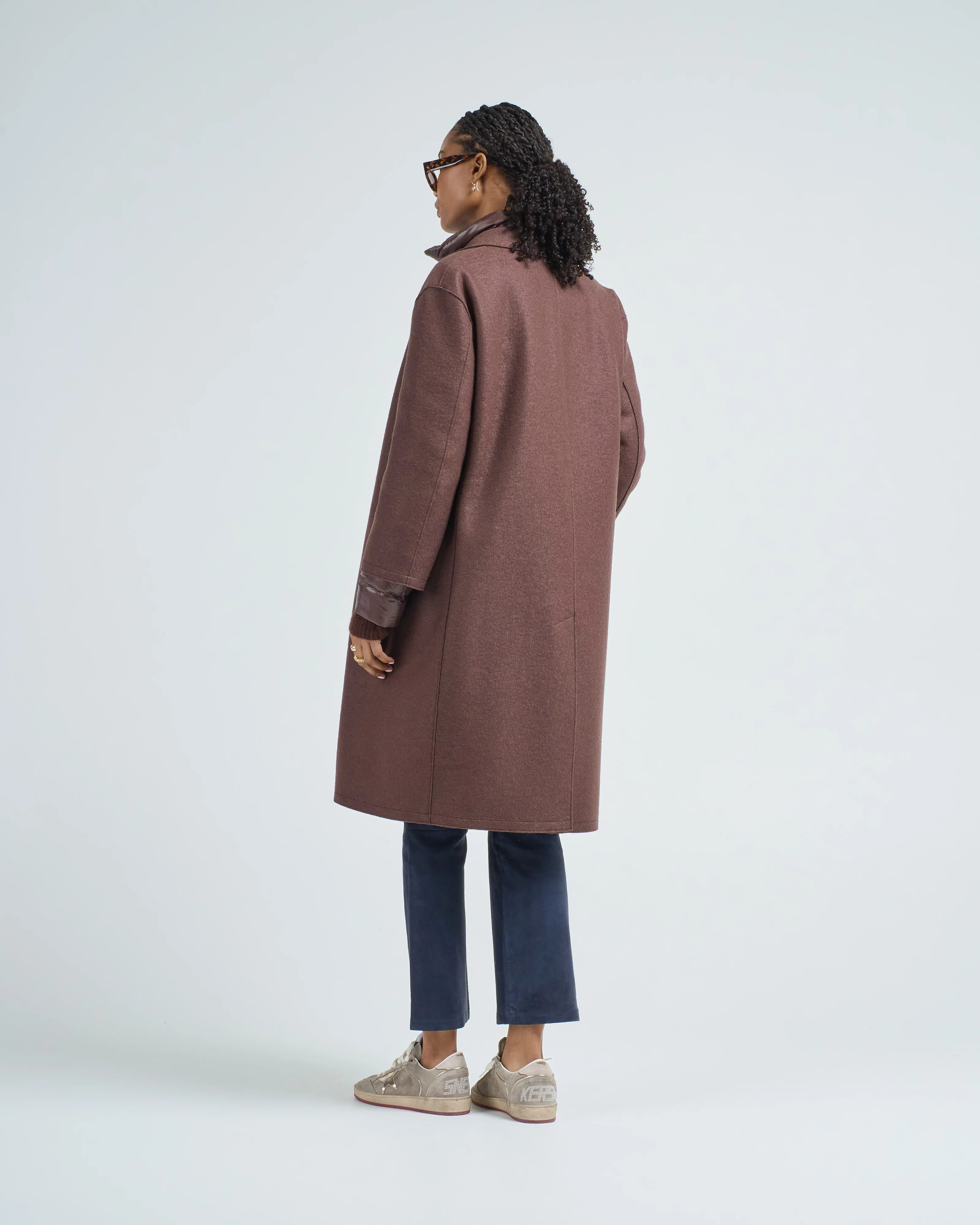 felted wool and nylon ultralight 3 in 1 coat - Image 4