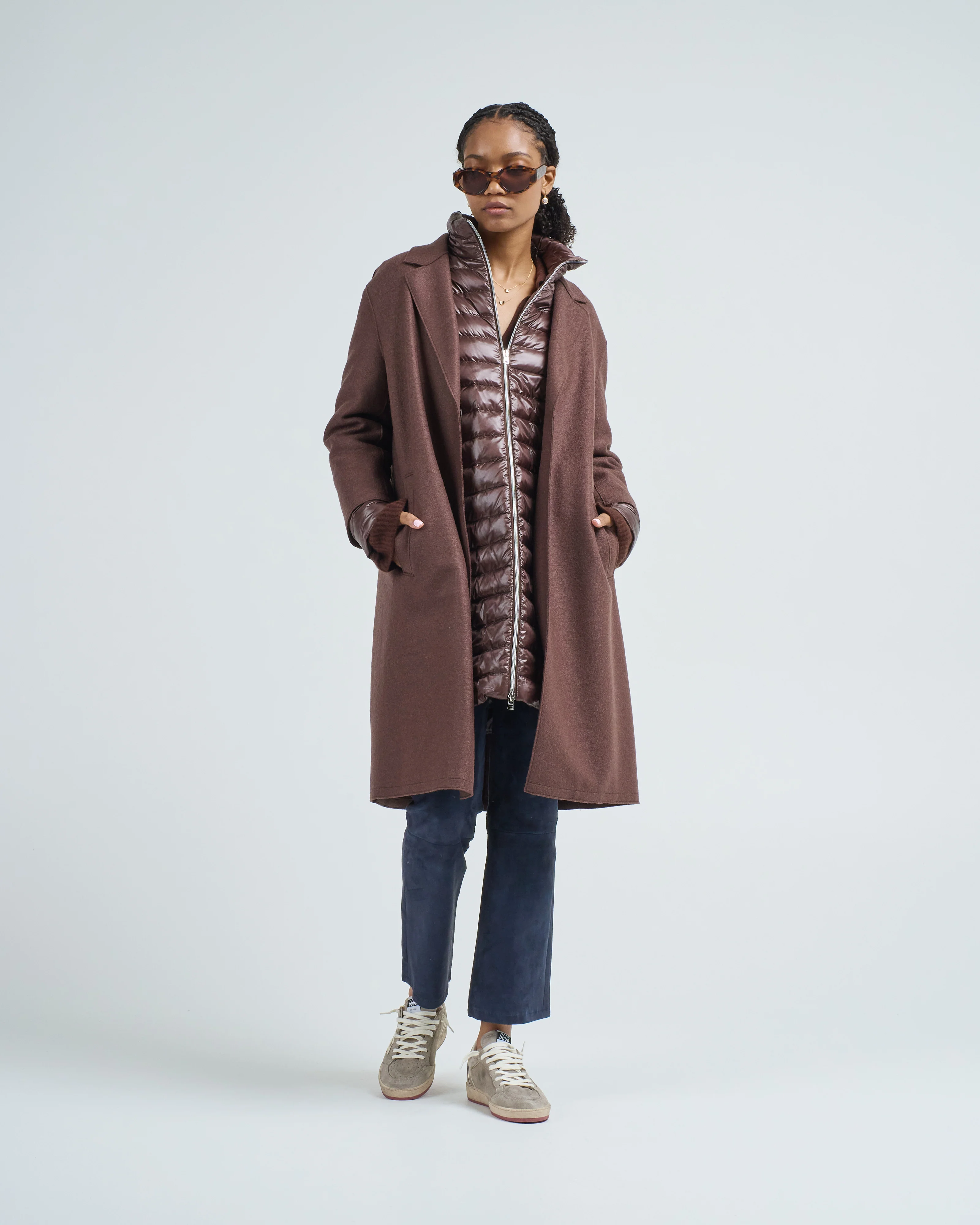 felted wool and nylon ultralight 3 in 1 coat - Image 7