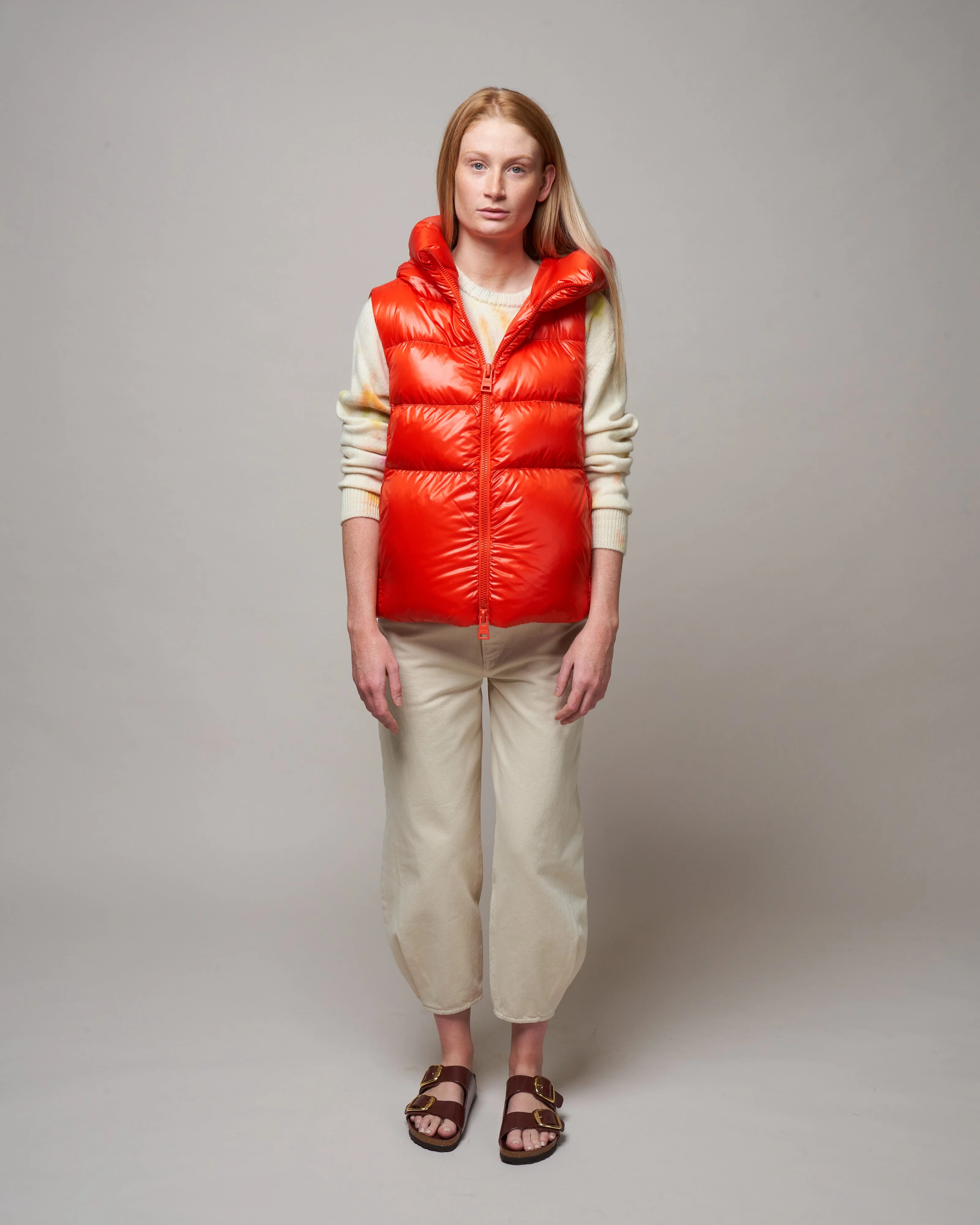 globe- biodegradable hooded vest - spicy orange - Image 2