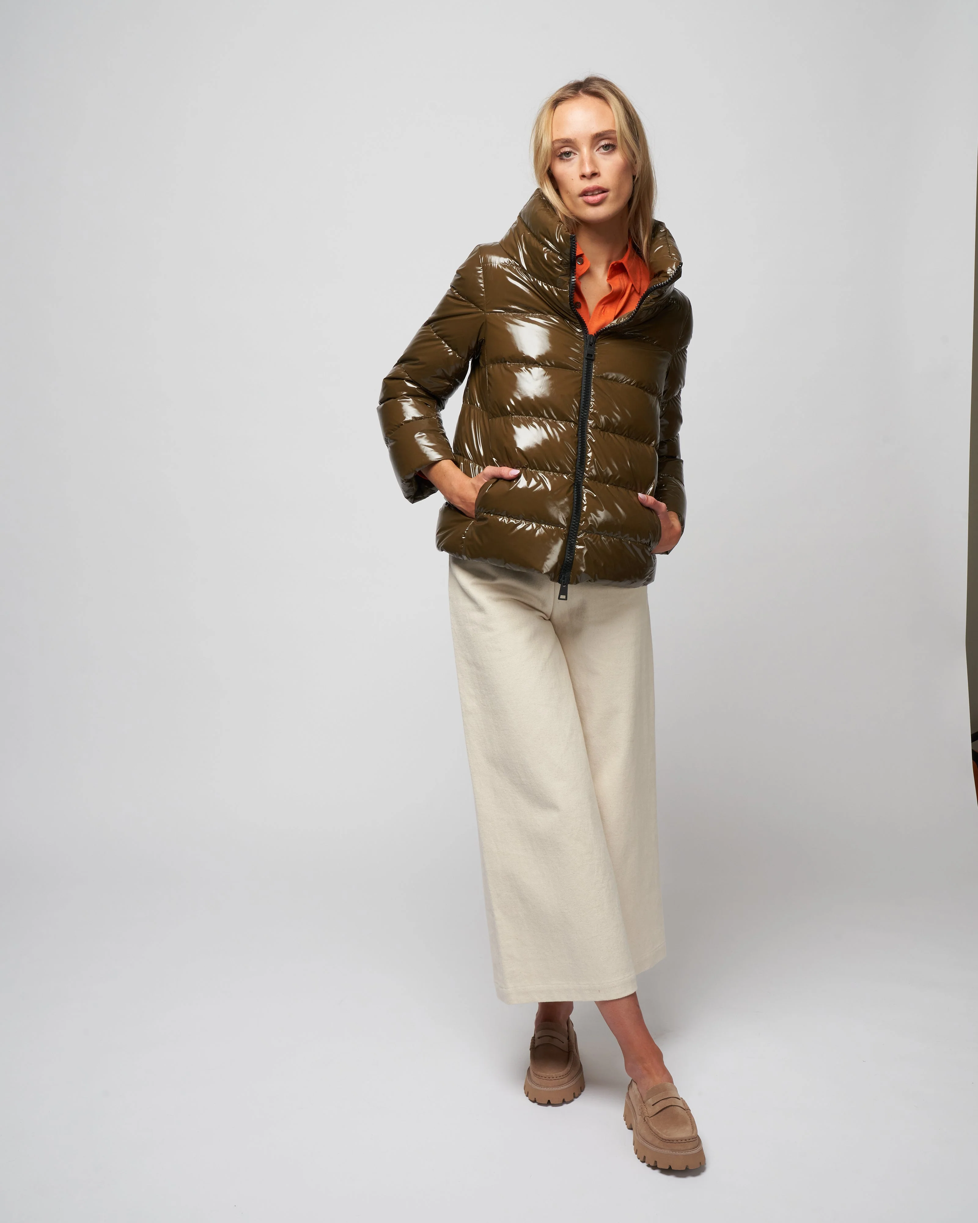 gloss short jacket - verde militare - Image 2