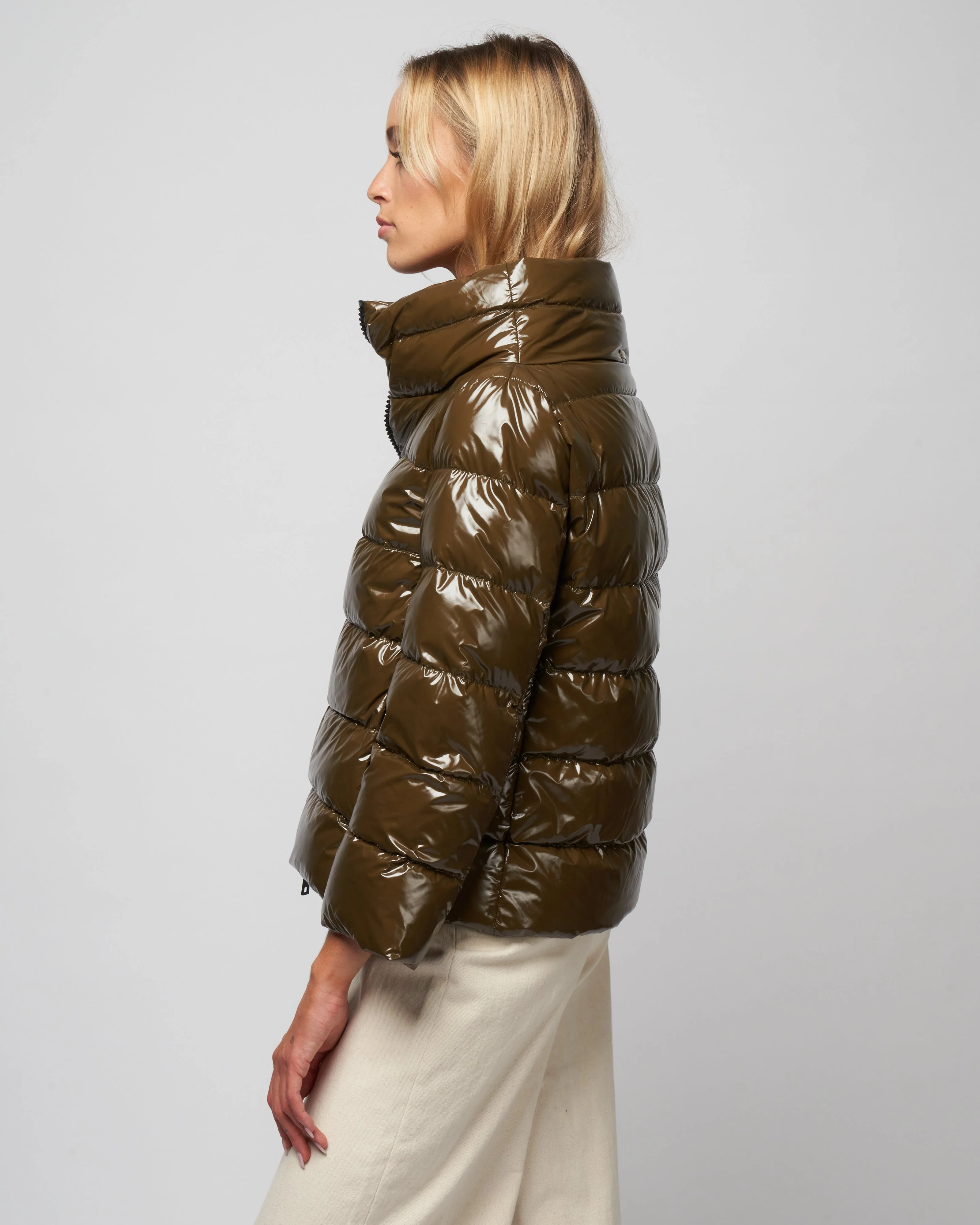 gloss short jacket - verde militare - Image 3