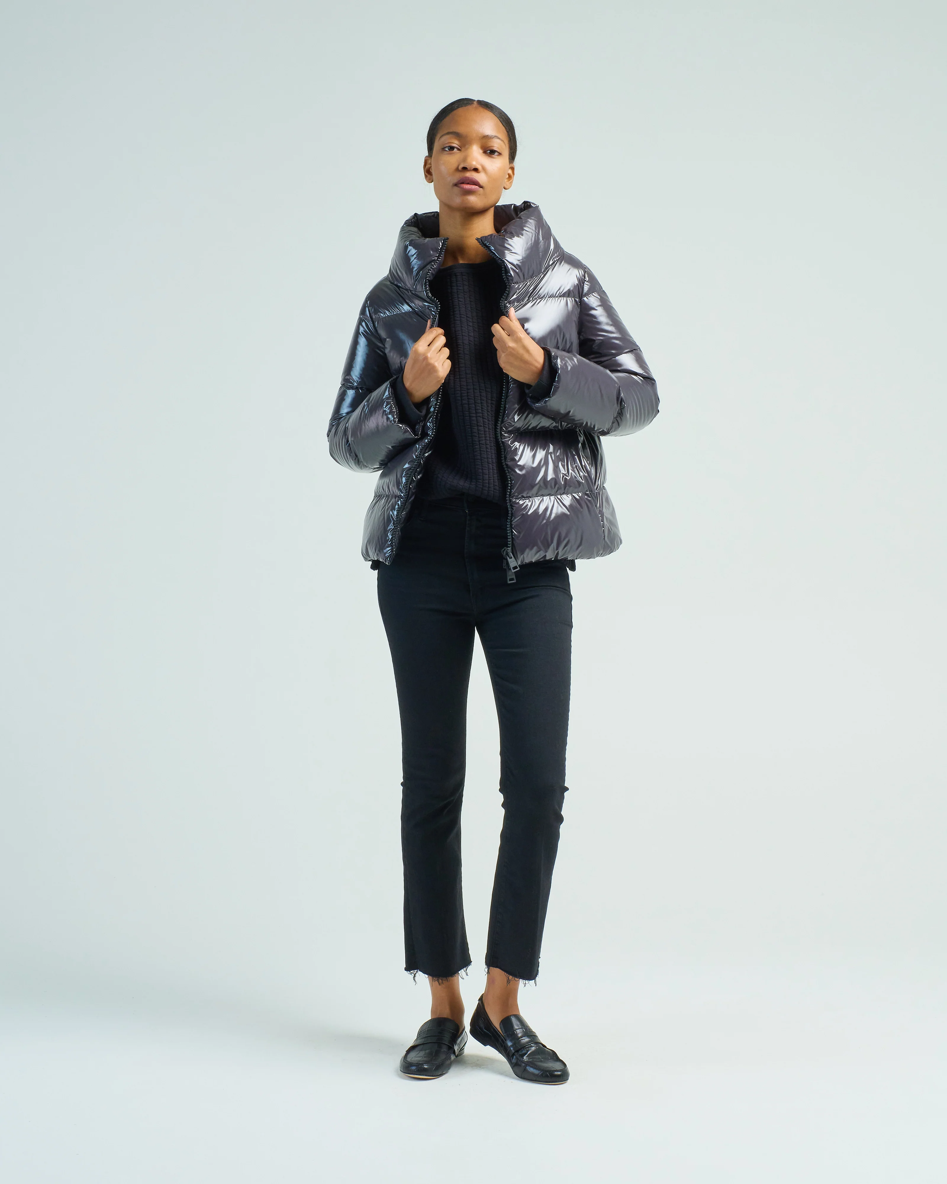 gloss zipper jacket - Image 2