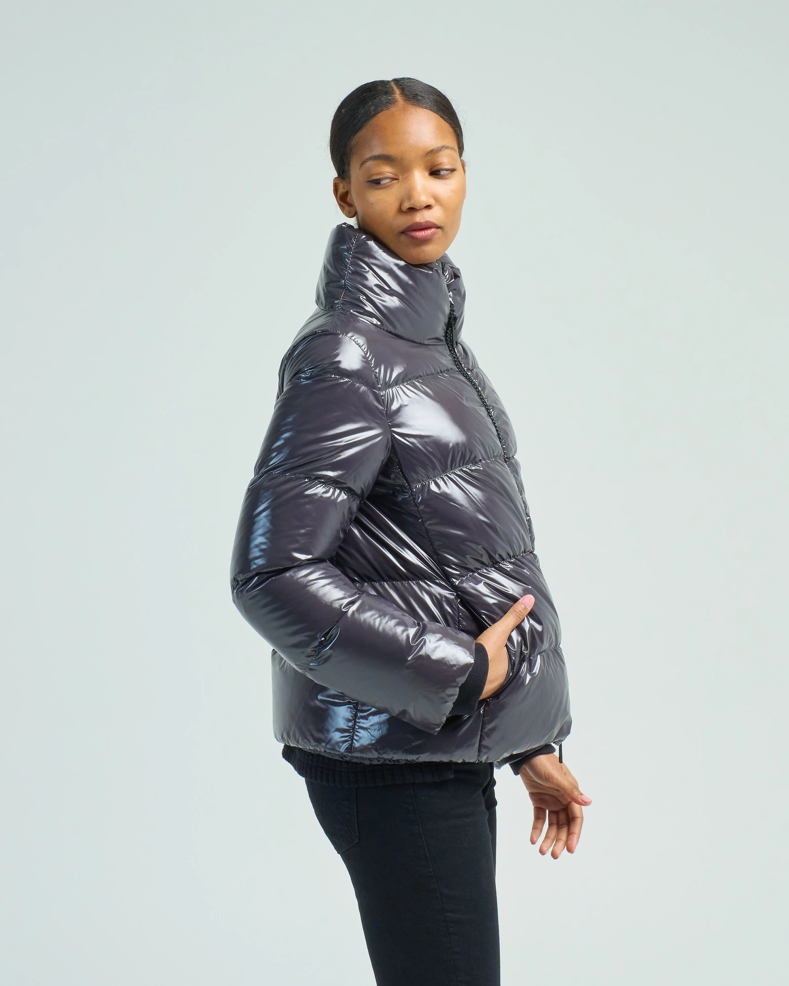 gloss zipper jacket - Image 3
