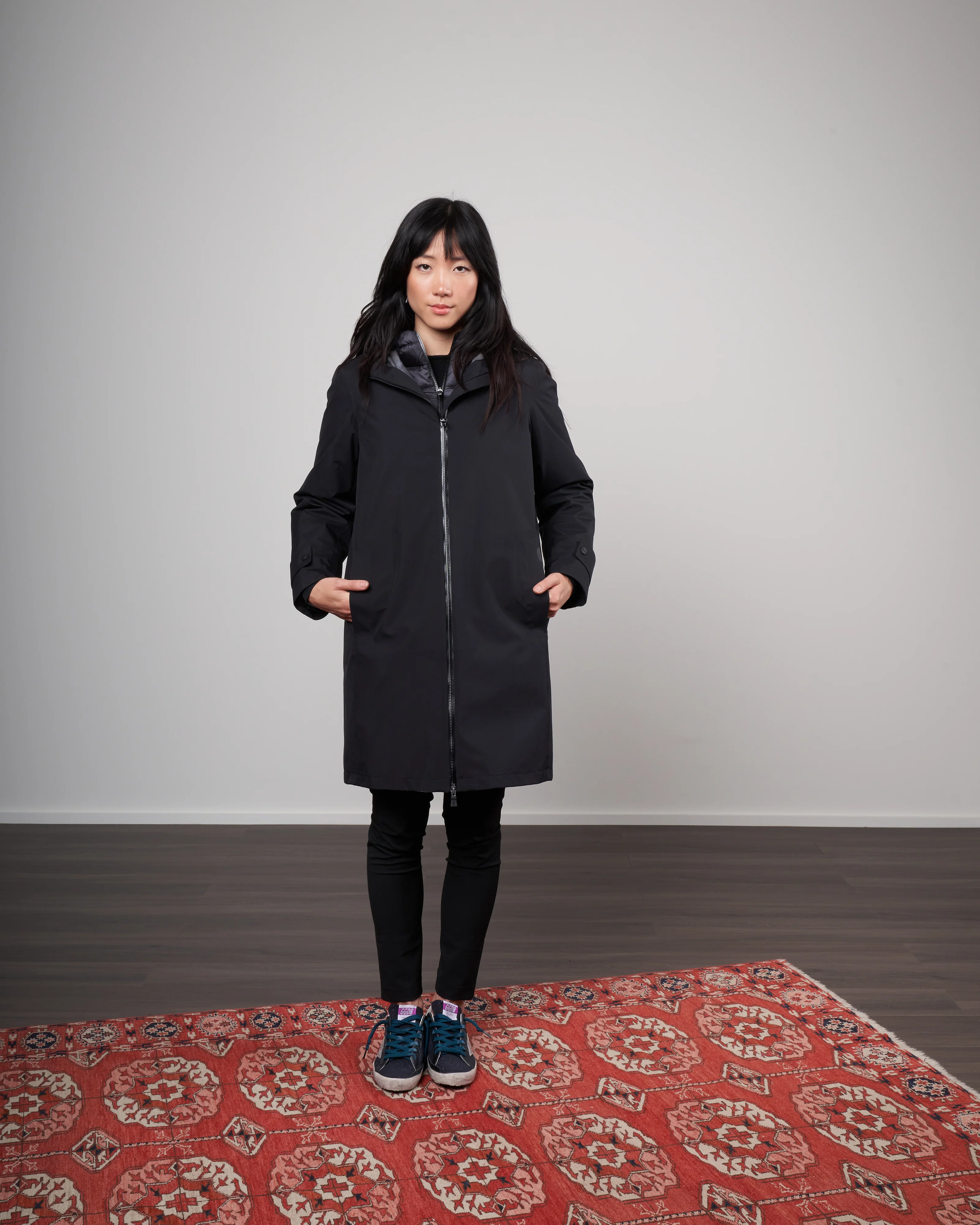 goretex® hooded 2-in-1 raincoat - nero 9300 - Image 3