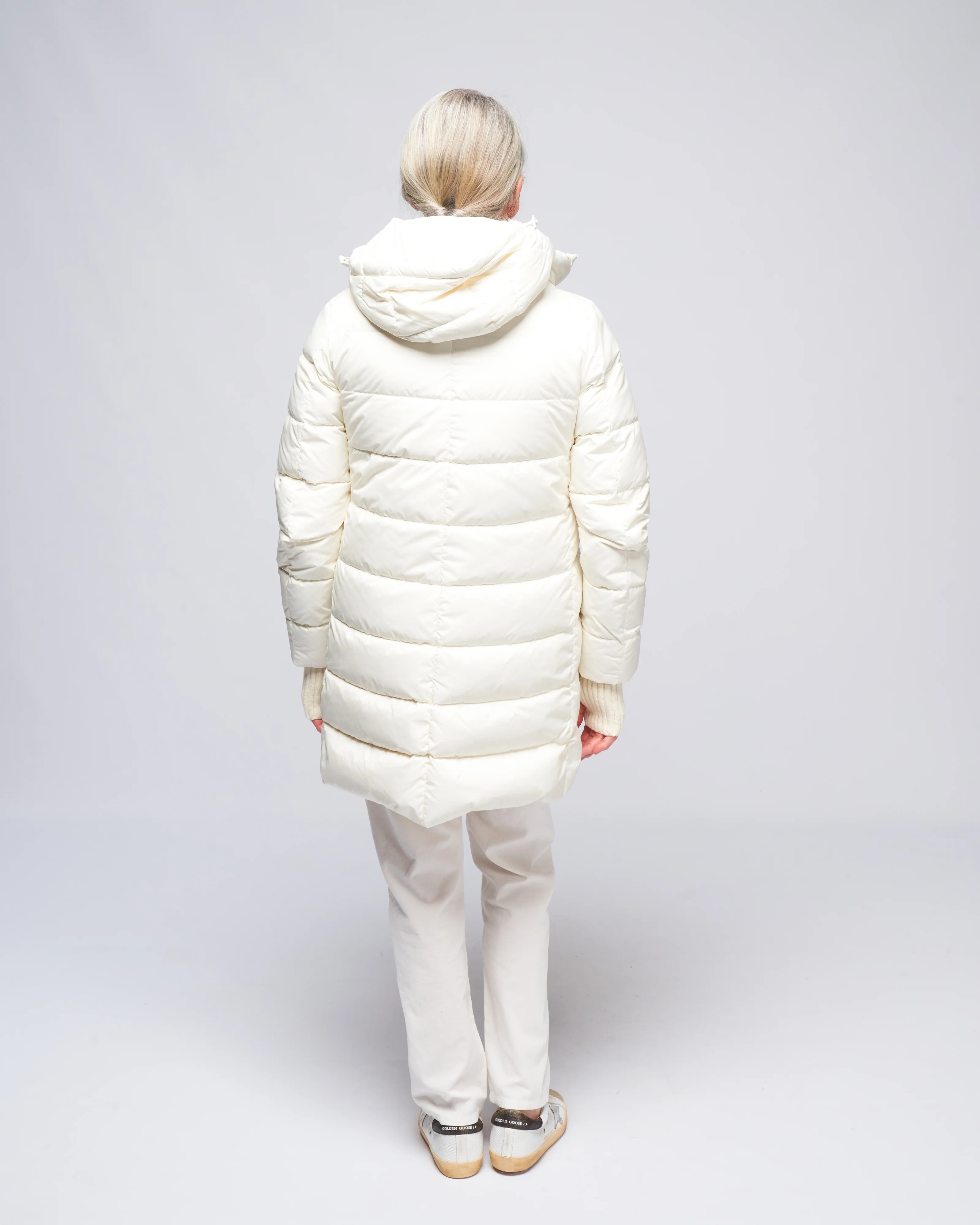 heavy a-line hi-lo - bianco - Image 4