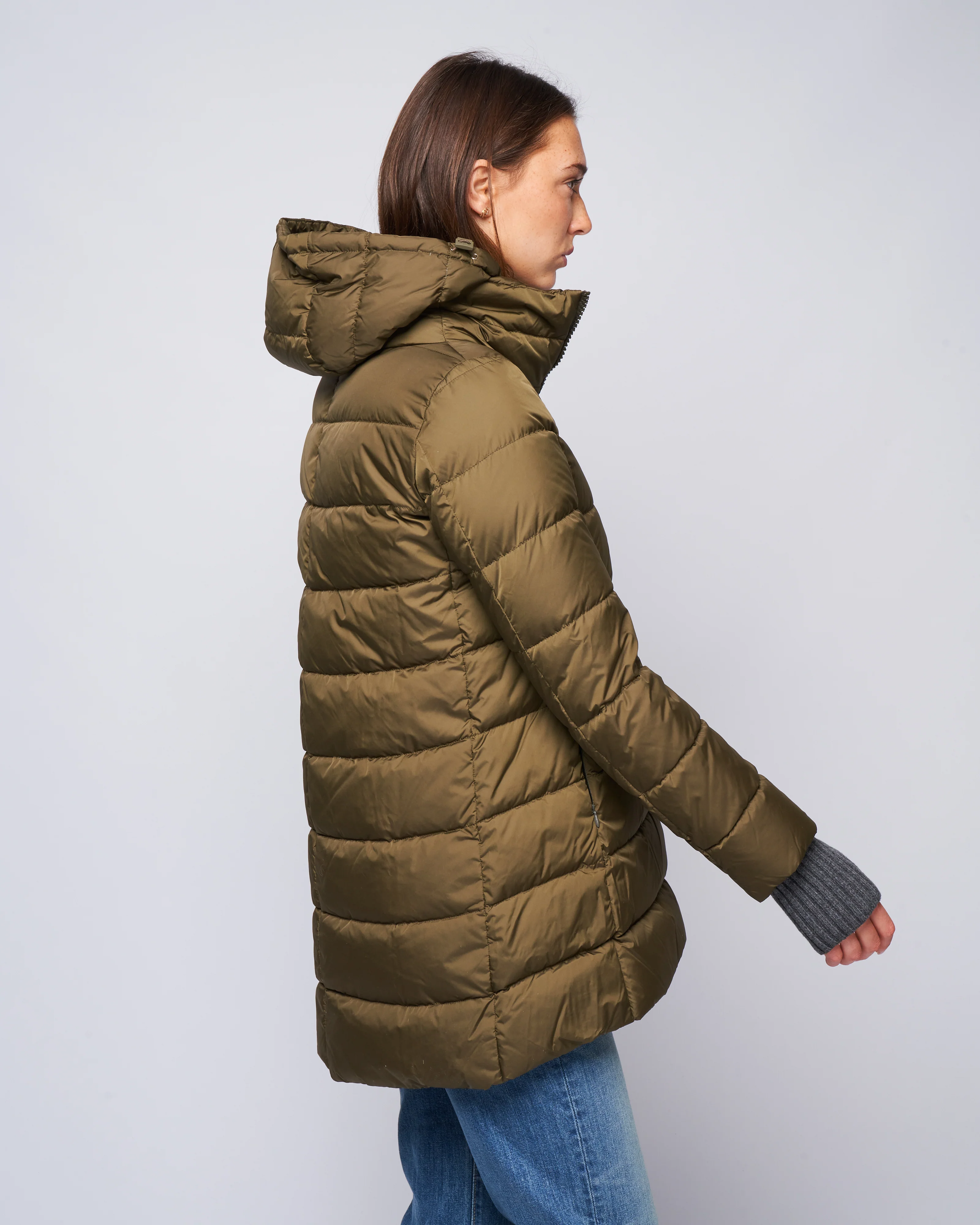 heavy a-line hi-lo - verde militare - Image 3