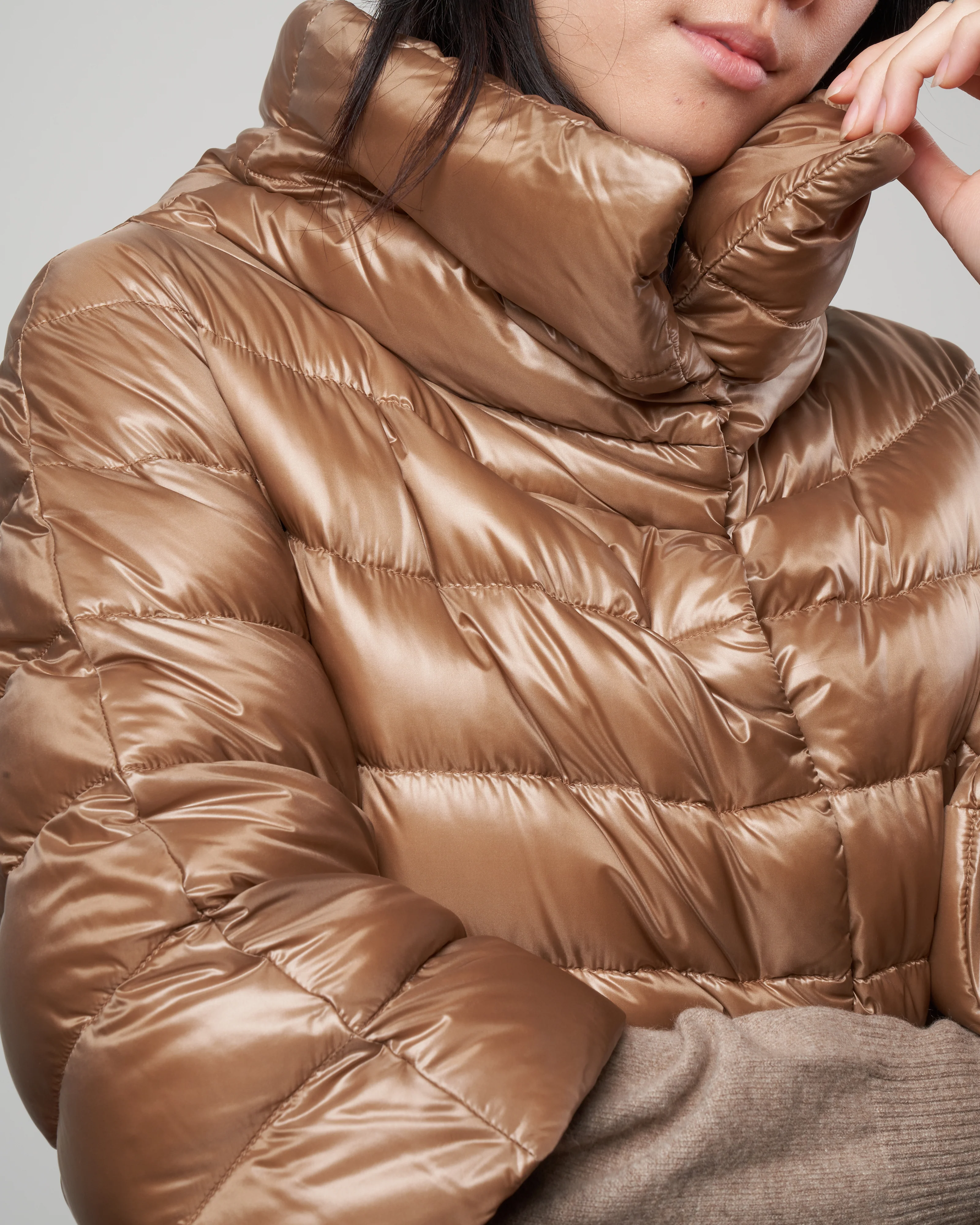 iconico 3/4 sleeve coat - camello - Image 5