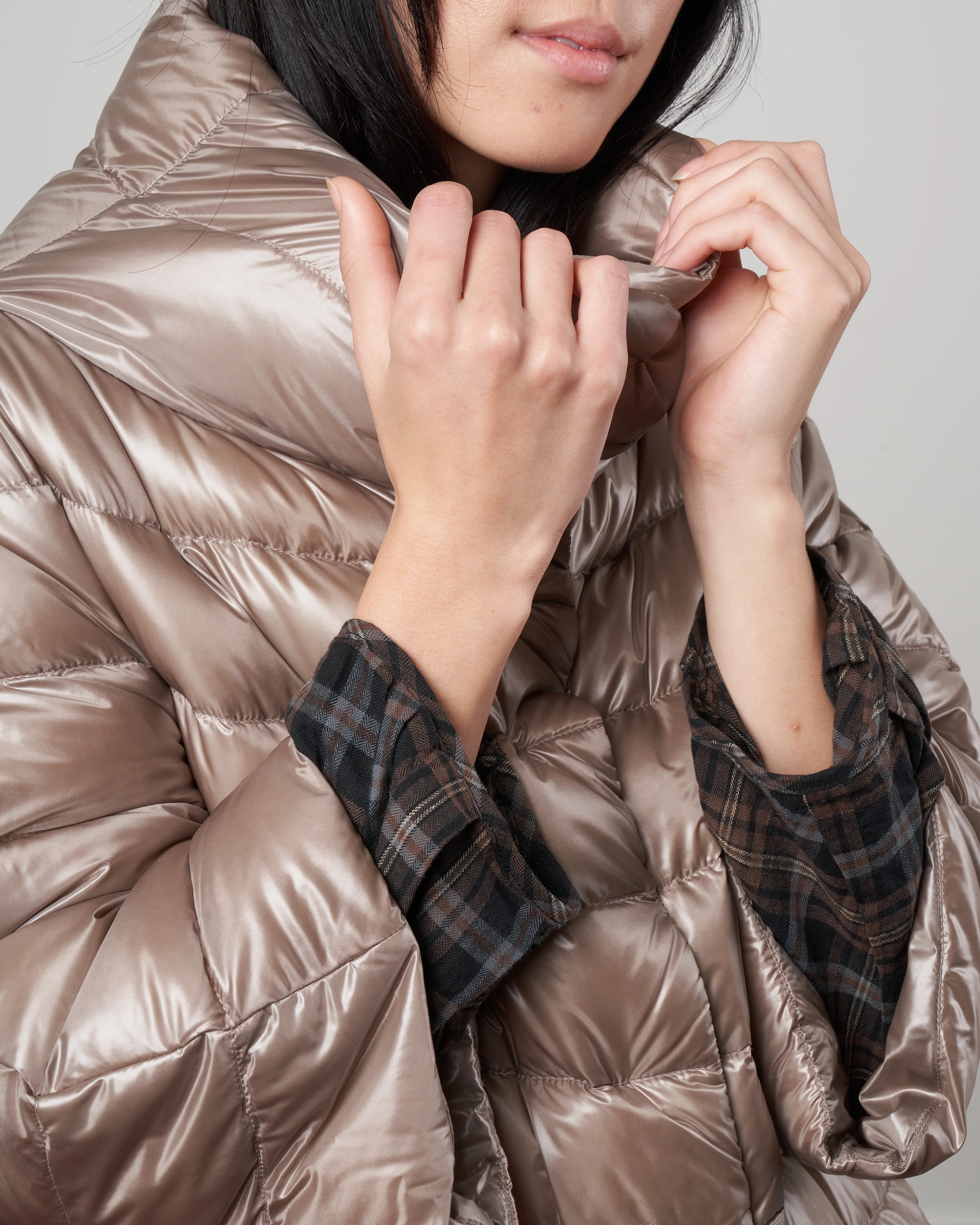iconico 3/4 sleeve hip length coat - 2600 taupe - Image 5