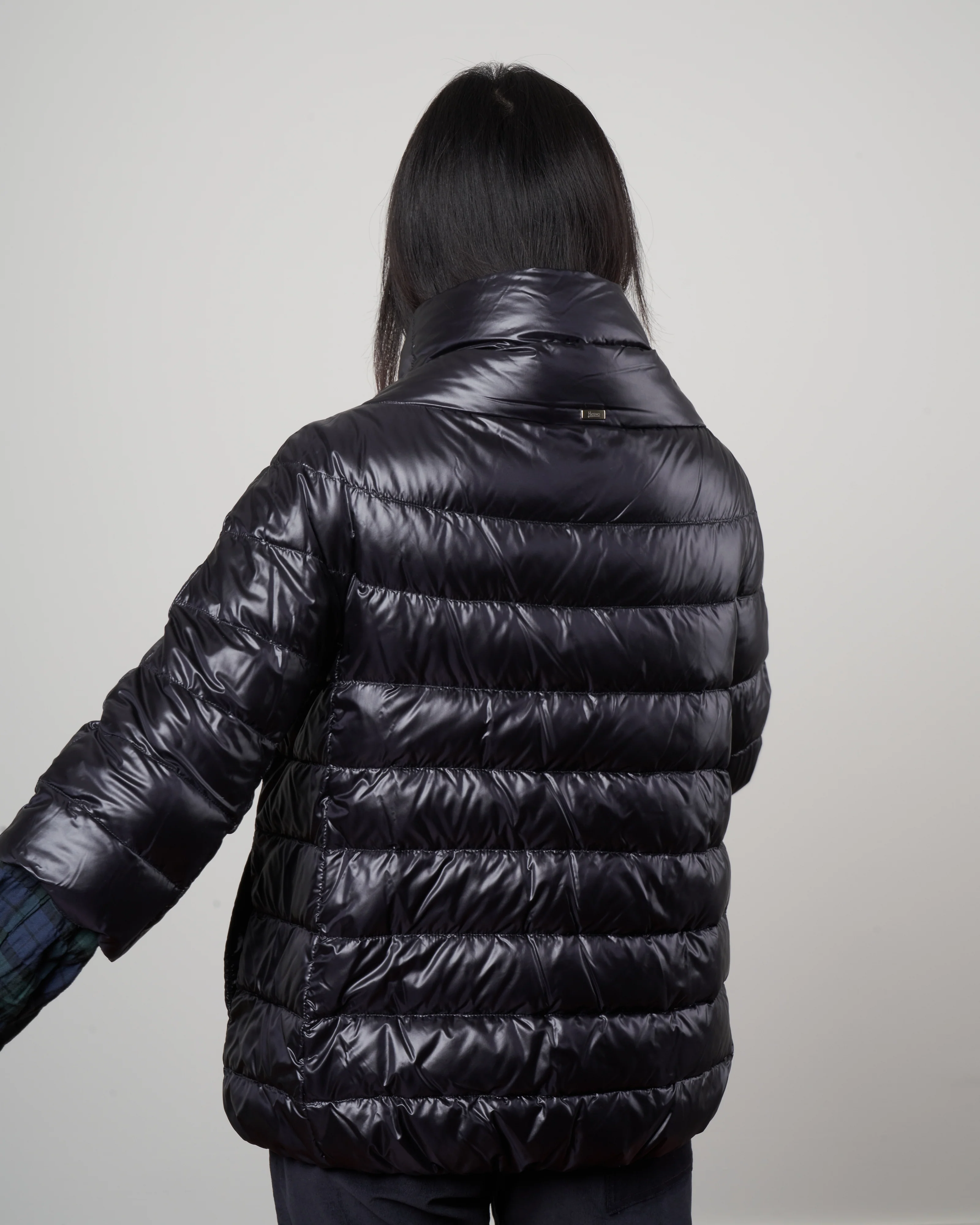 iconico 3/4 sleeve hip length coat - nero - Image 5