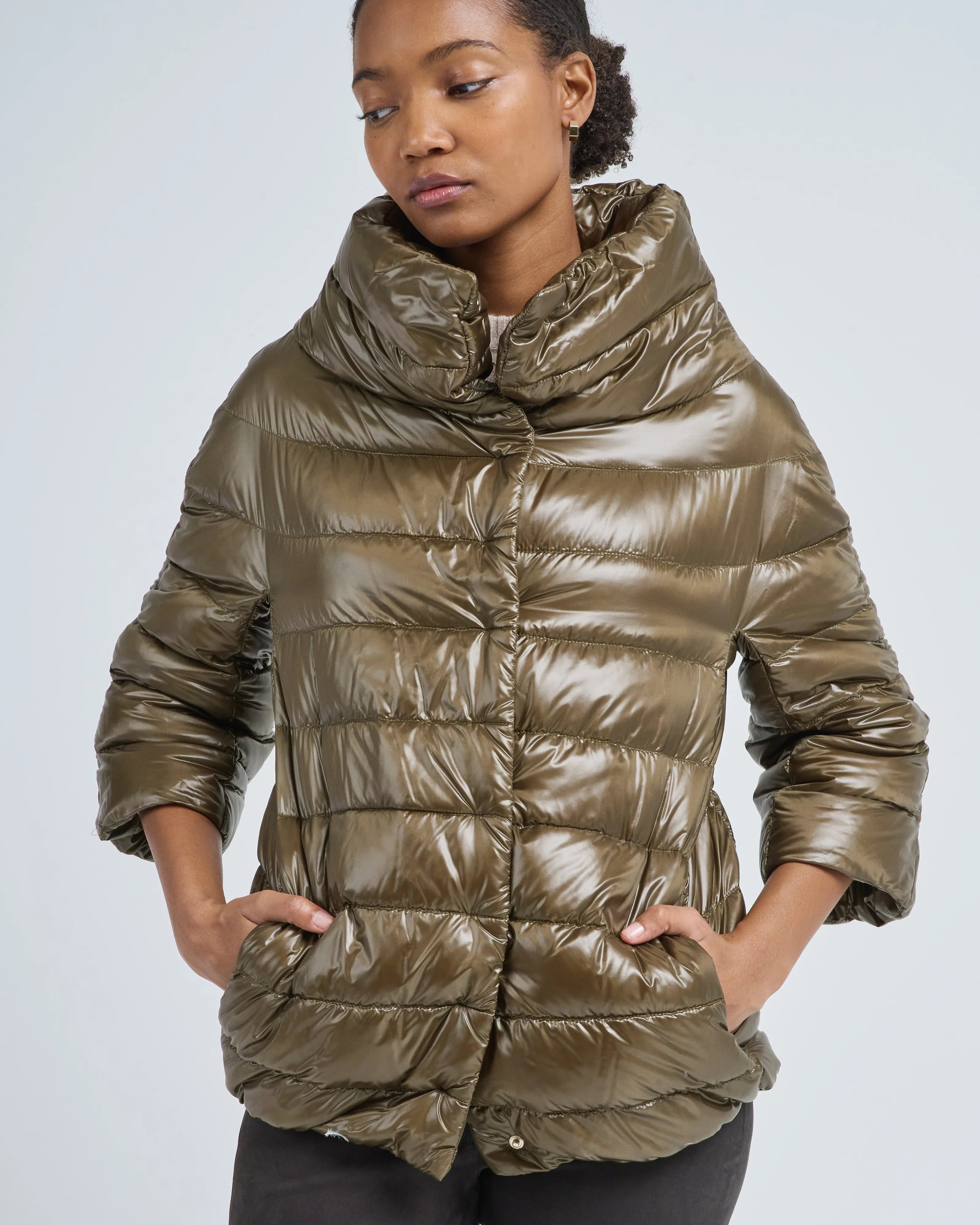 iconico aminta 3/4 slv cocoon coat - Image 4
