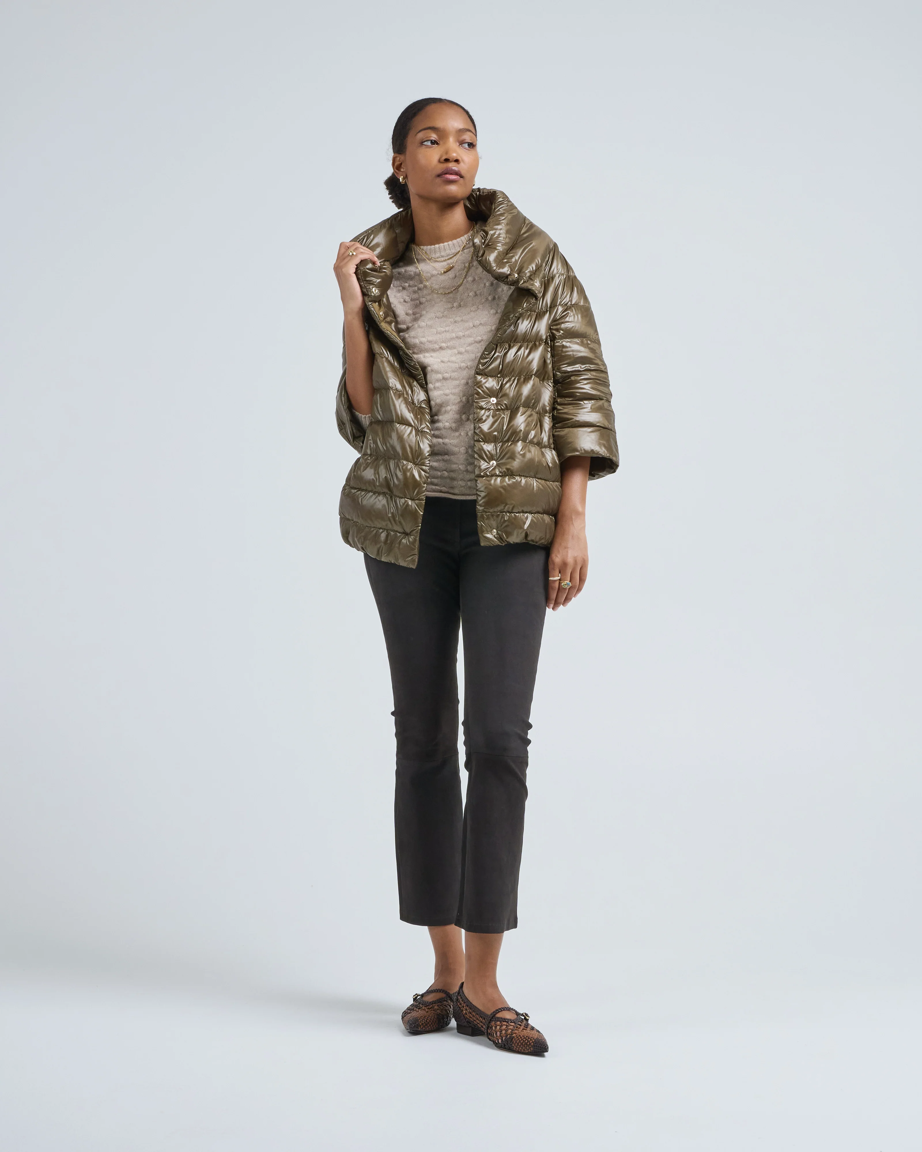 iconico aminta 3/4 slv cocoon coat - Image 5