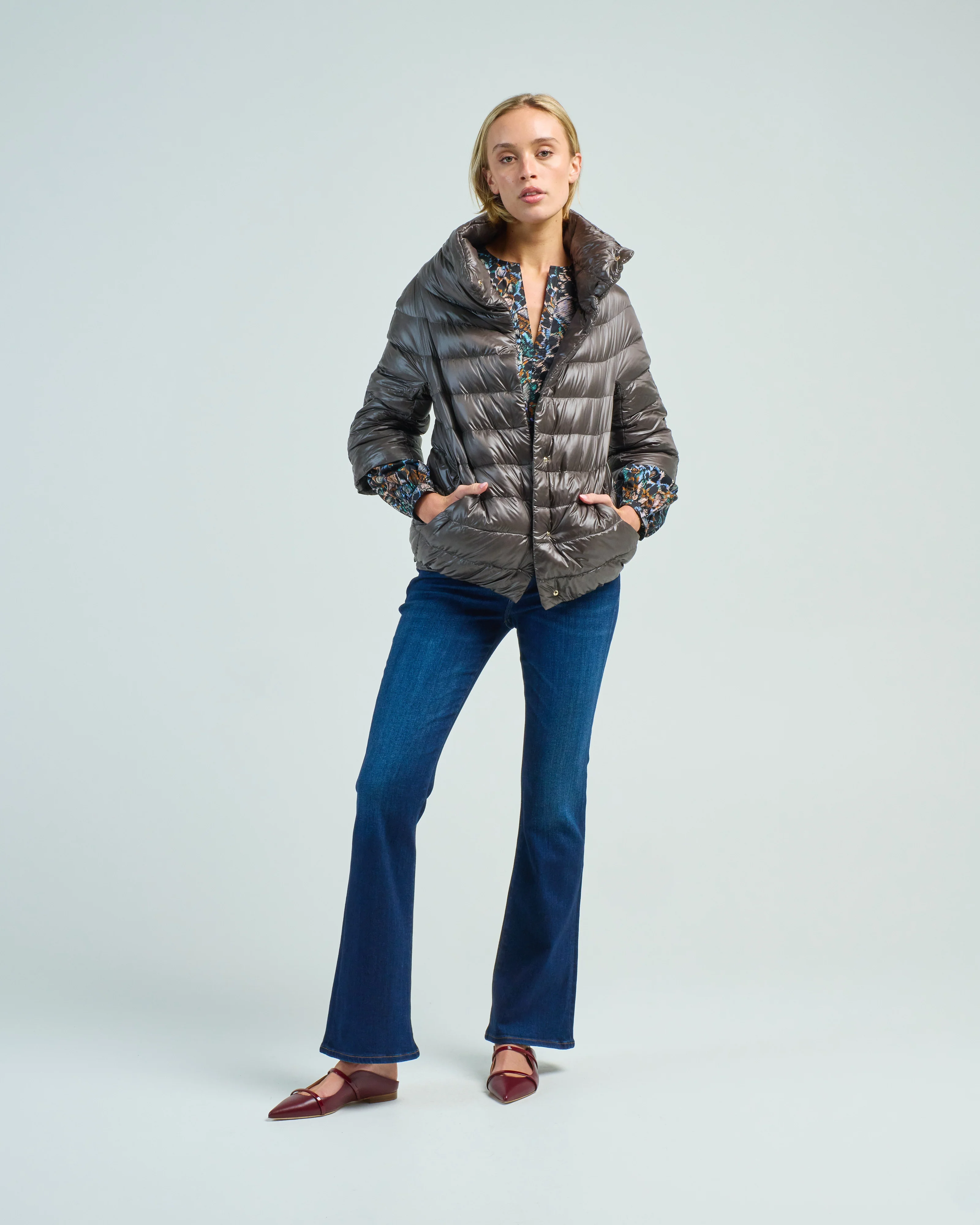 iconico aminta 3/4 slv cocoon coat - Image 2