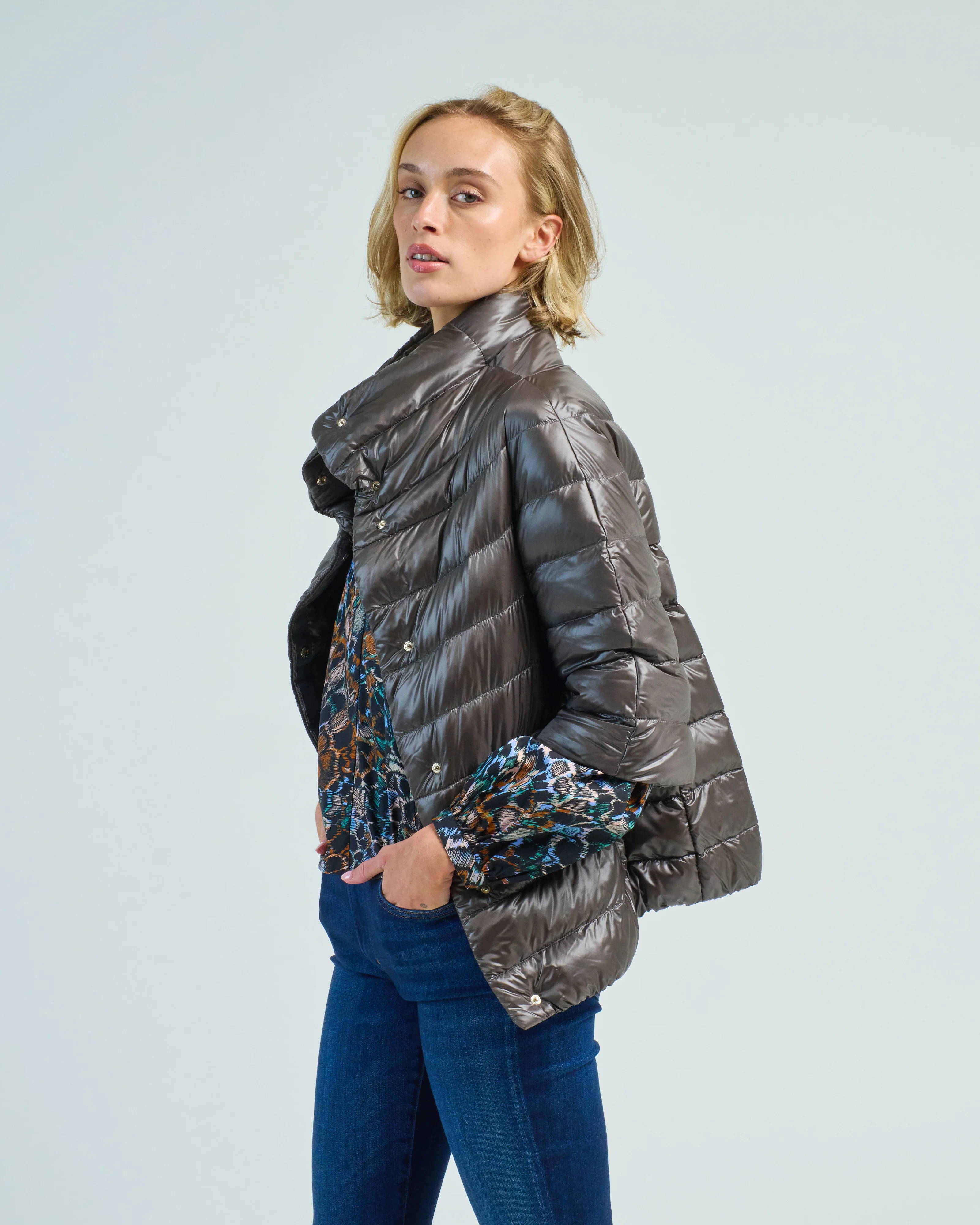 iconico aminta 3/4 slv cocoon coat - Image 3