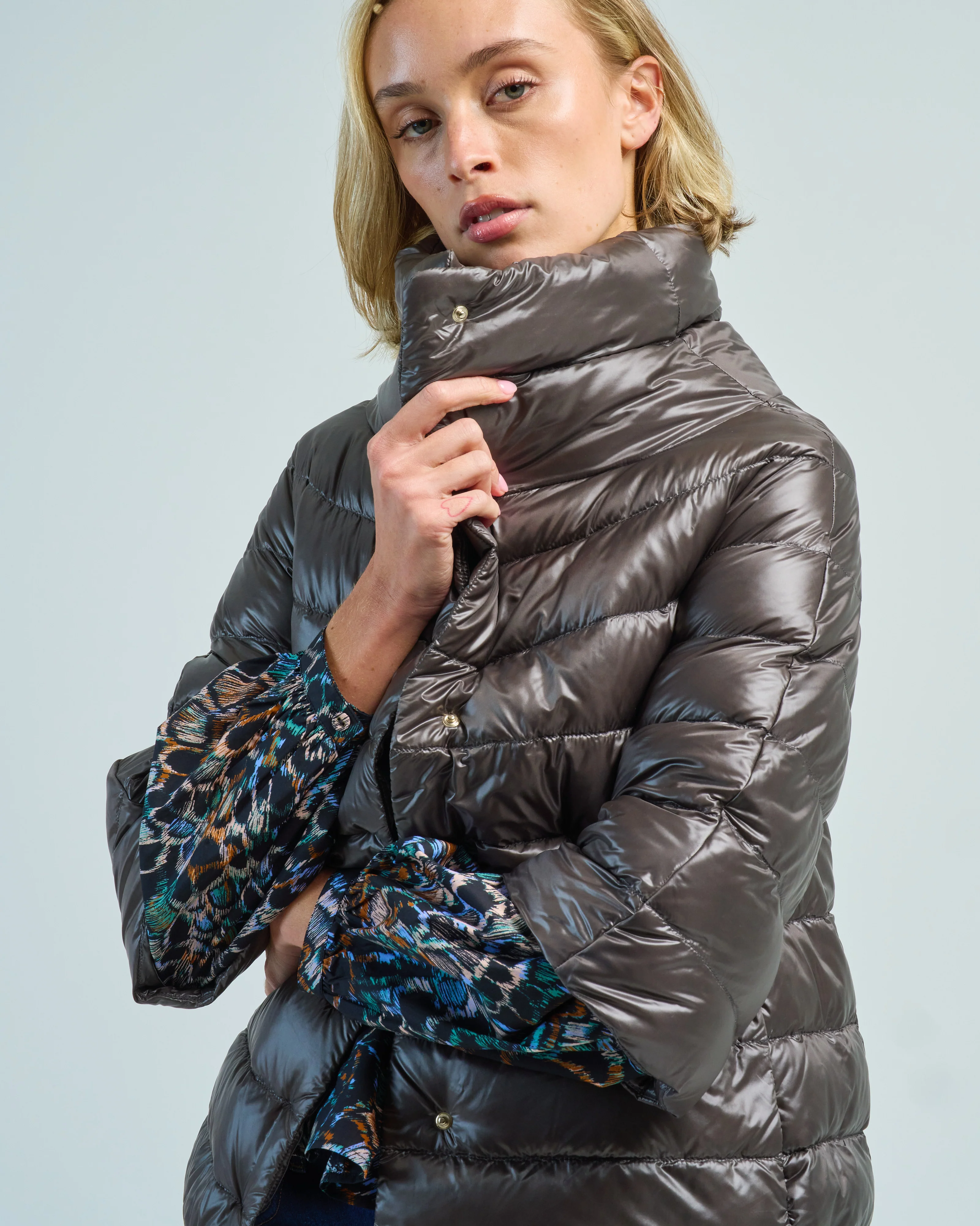 iconico aminta 3/4 slv cocoon coat - Image 5