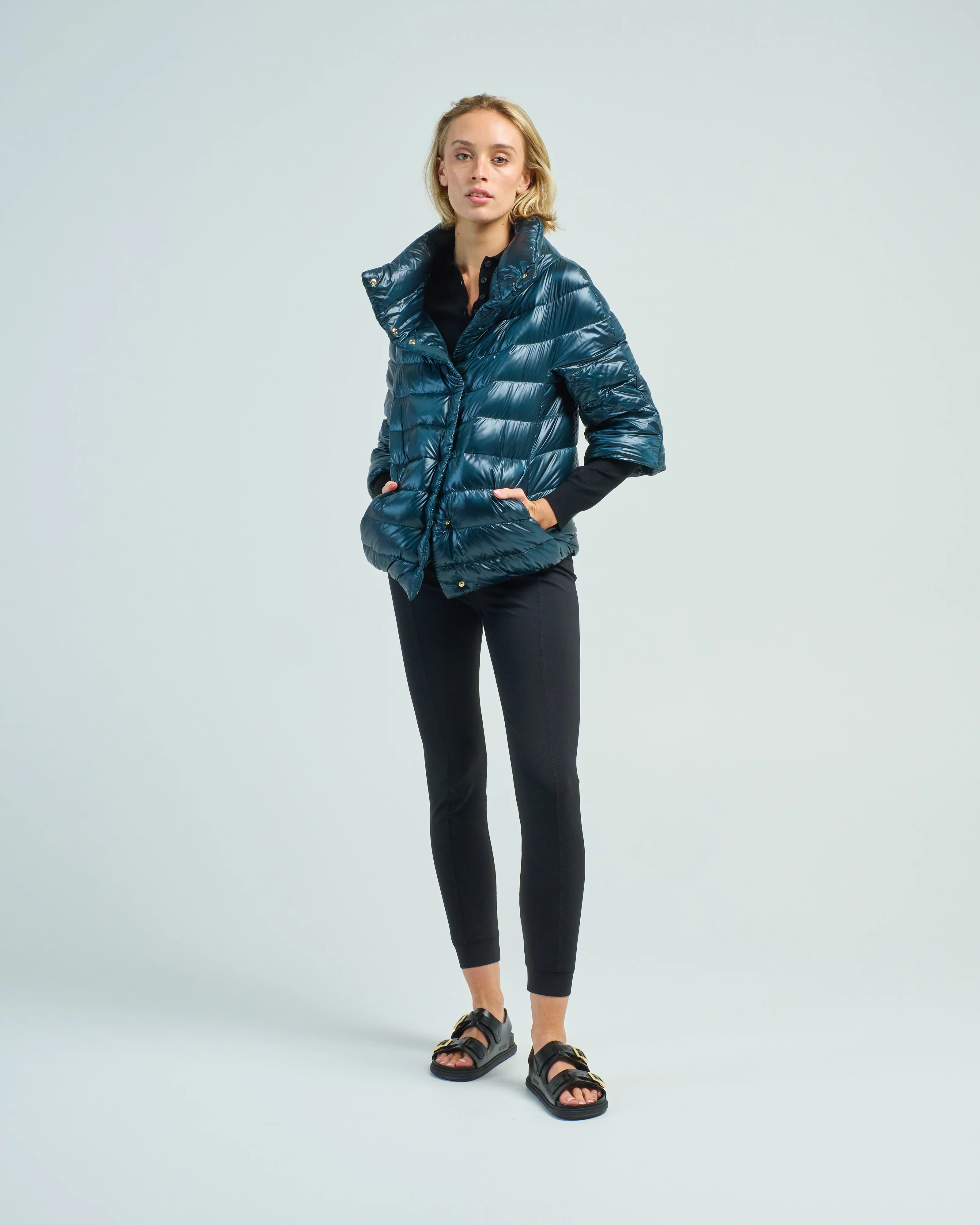 iconico aminta 3/4 slv cocoon coat - Image 2