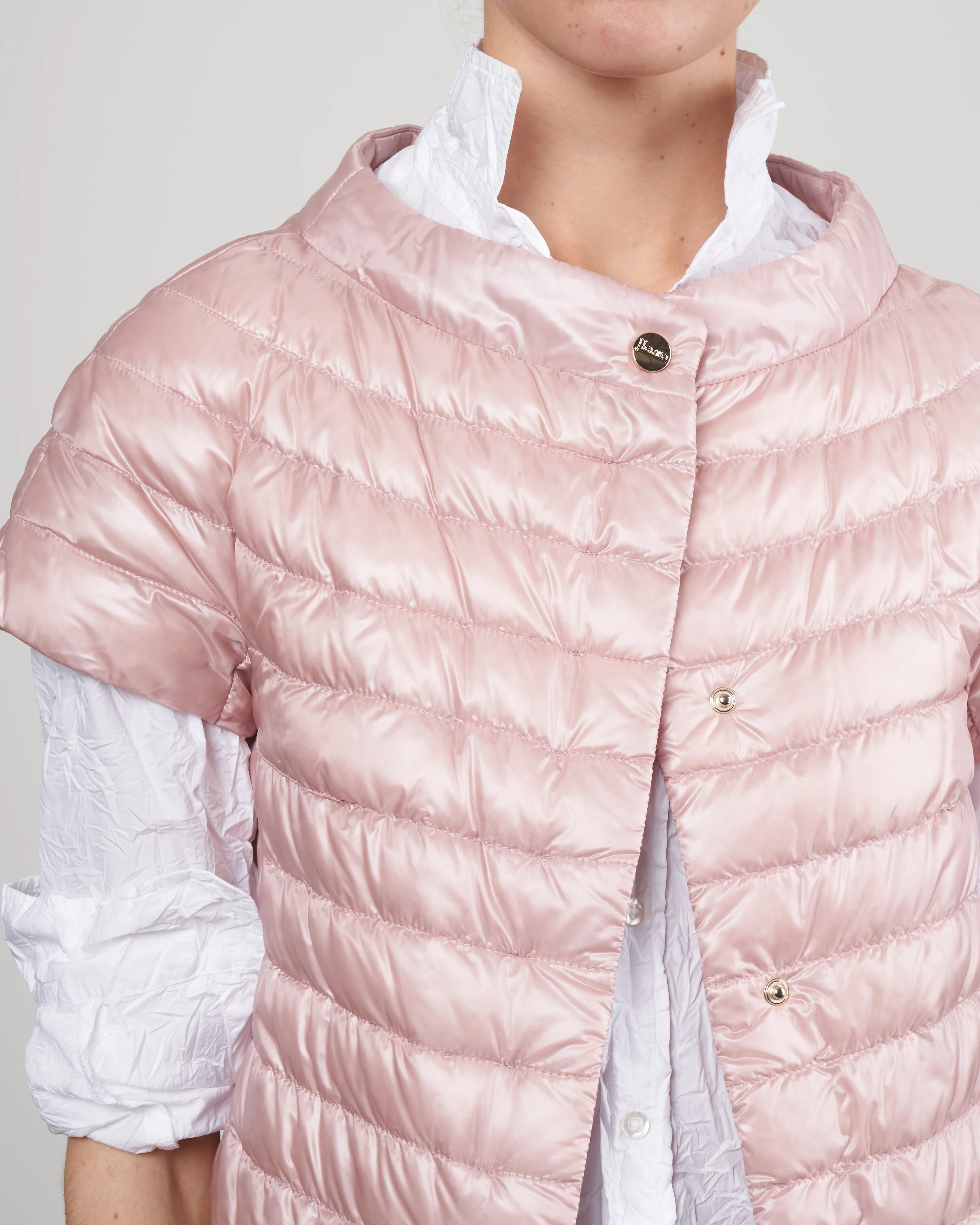 iconico "margherita" classic nylon cap sleeve (straight hem) - rosa chiaro - Image 5