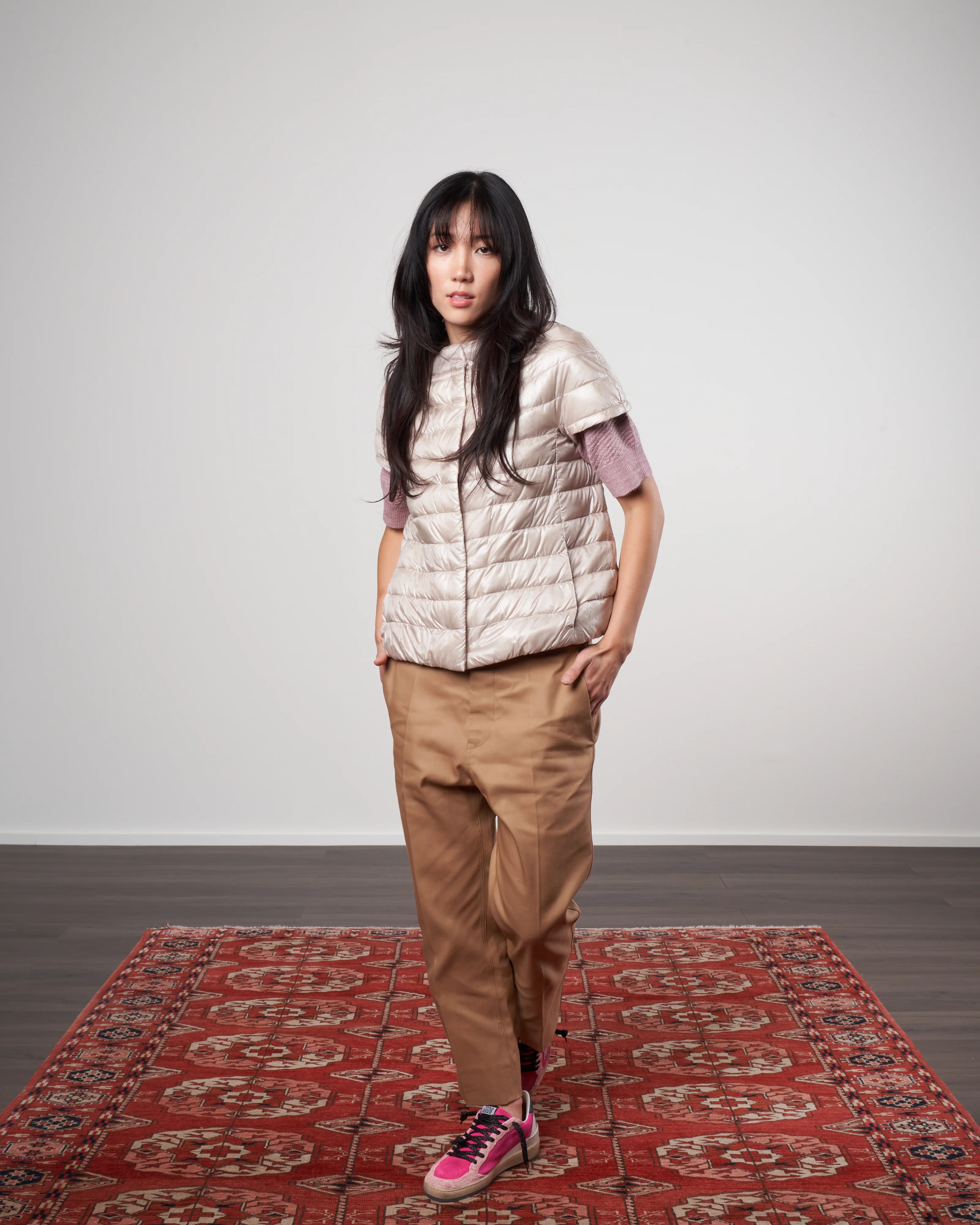 iconico nylon ultralight cap sleeve - crema - Image 4