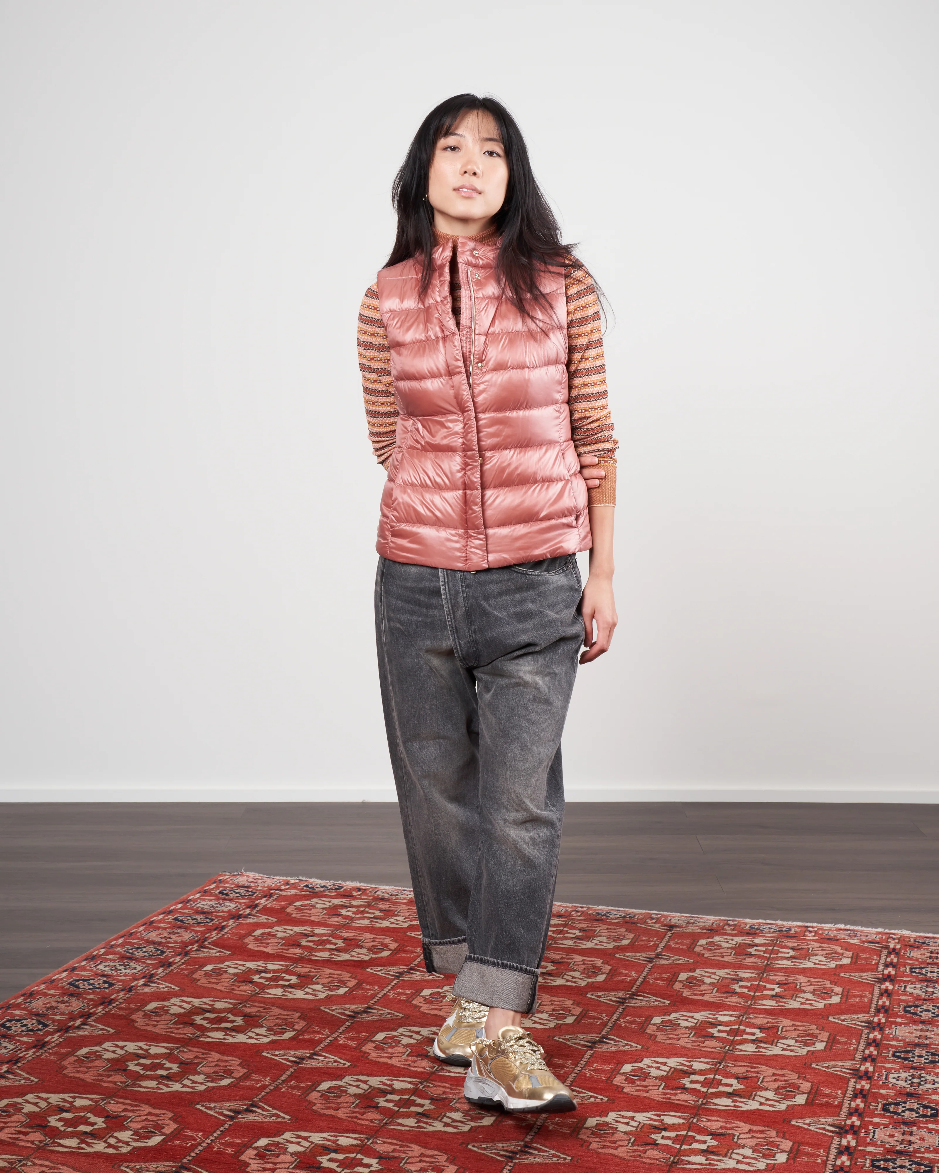 iconico nylon ultralight short vest - rosa - Image 2