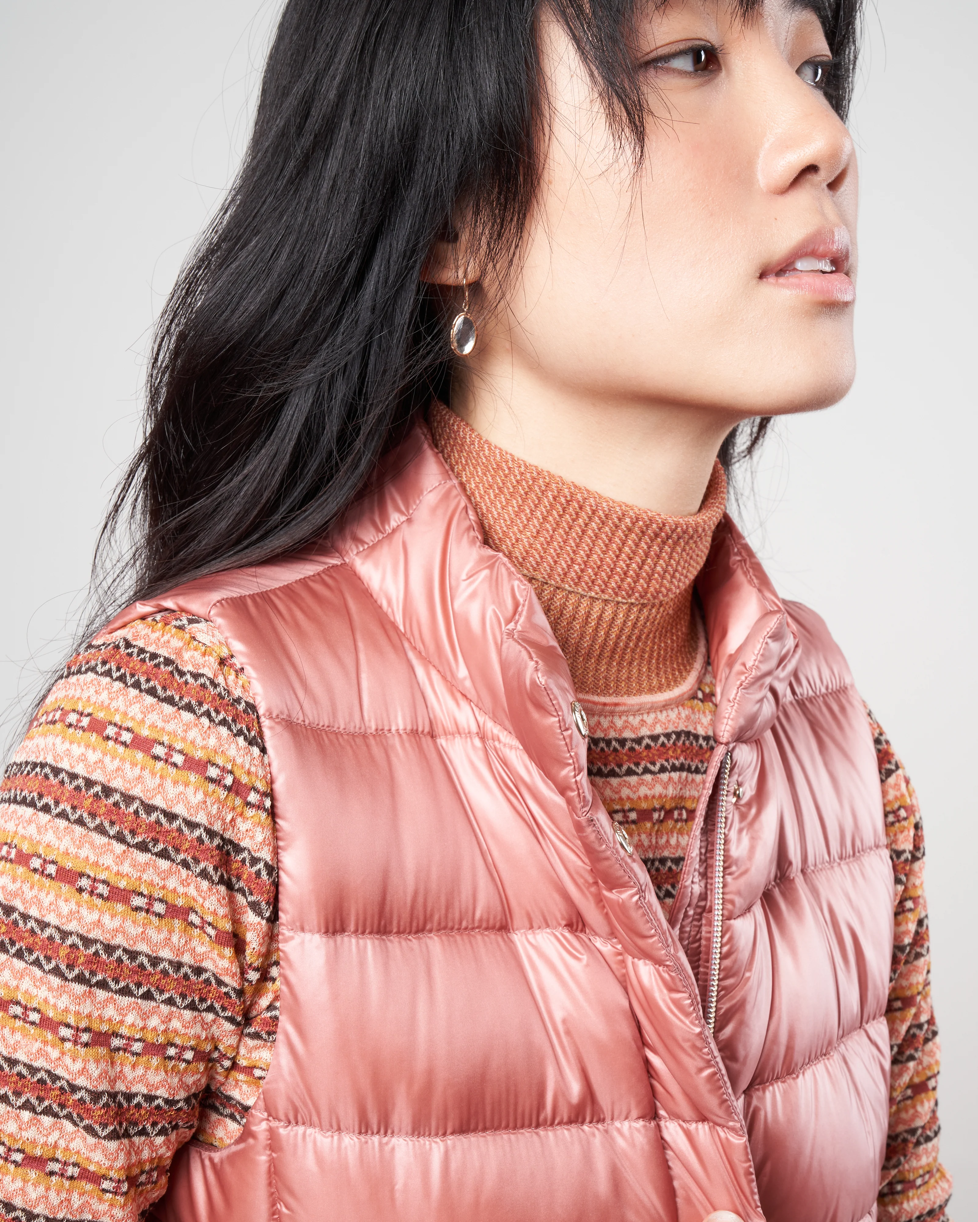iconico nylon ultralight short vest - rosa - Image 5