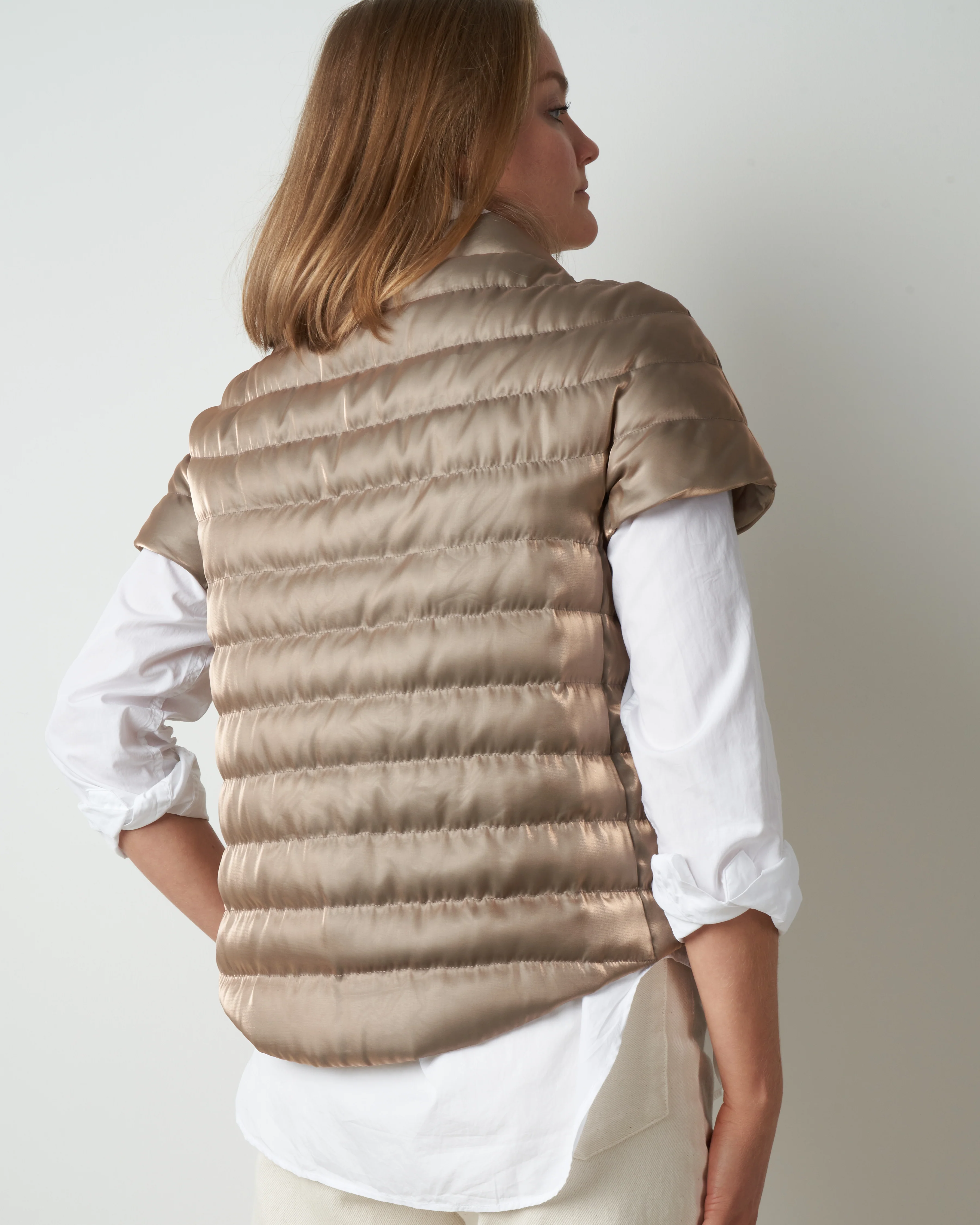 cap sleeved curved hem vest - Image 3
