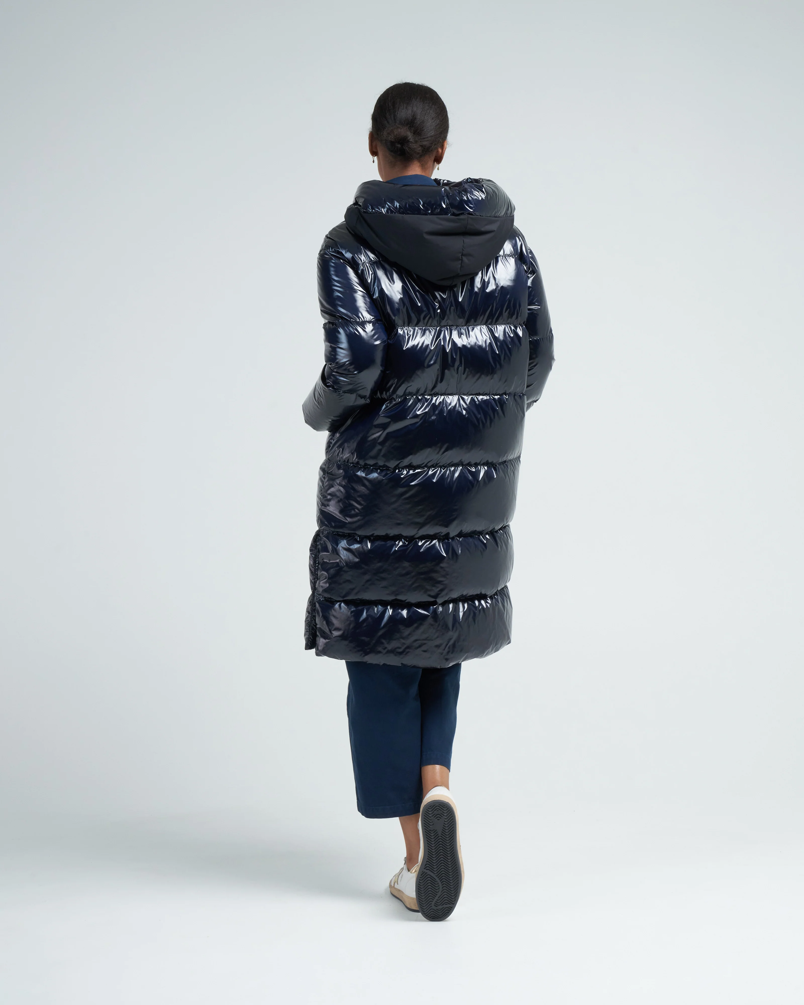 laminar glazed ripstop midi hooded parka - Image 4