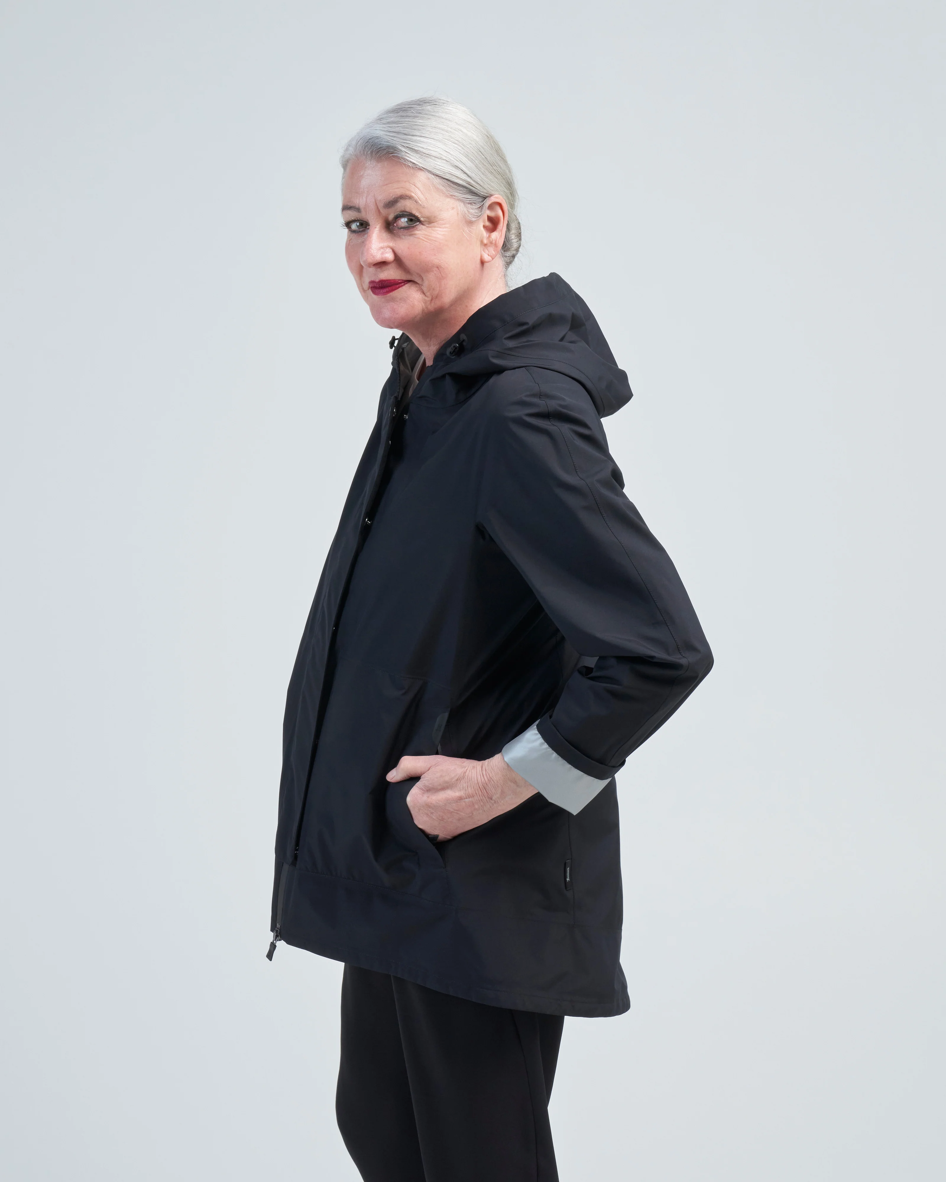laminar-gortex hi/lo a-line waterproof jacket - Image 3