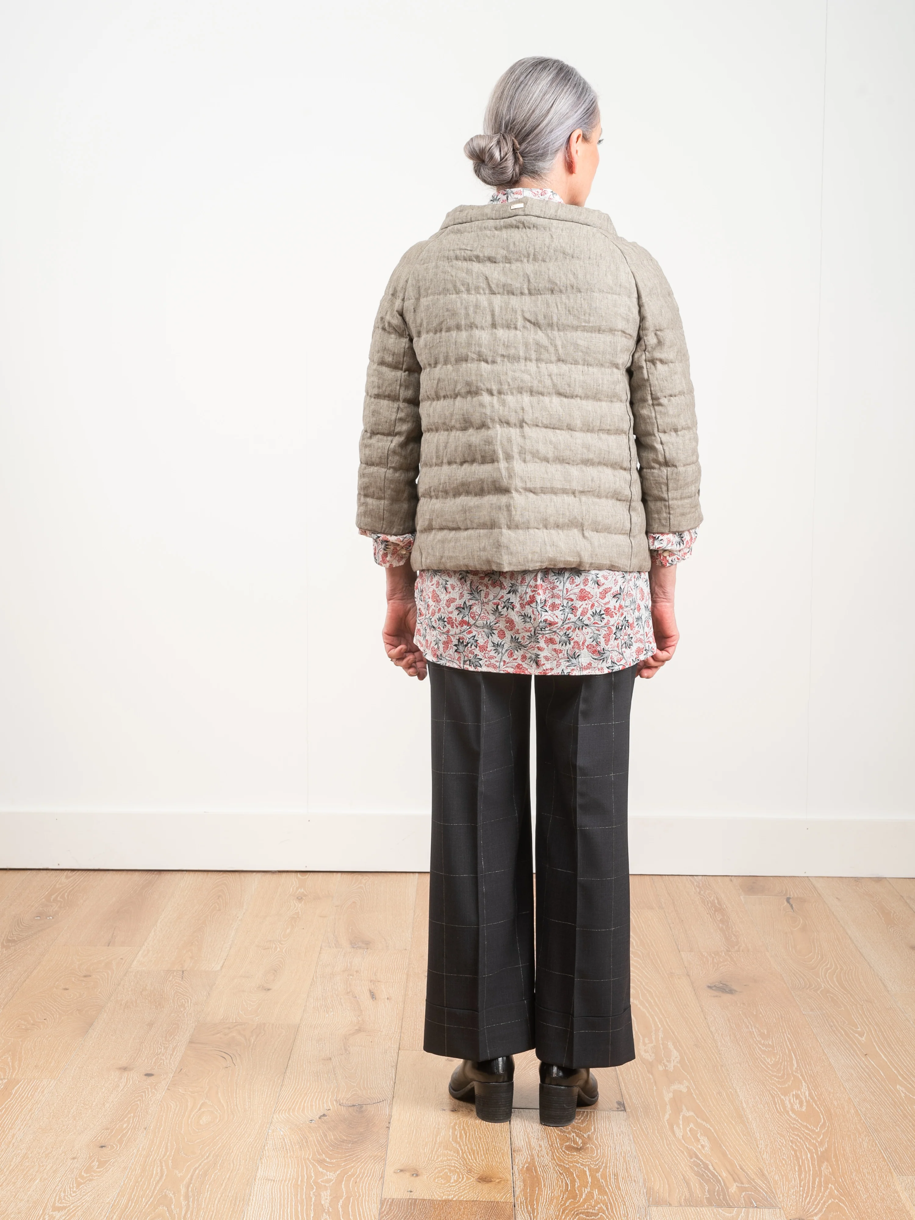linen 3/4 sleeve jacket - Image 3