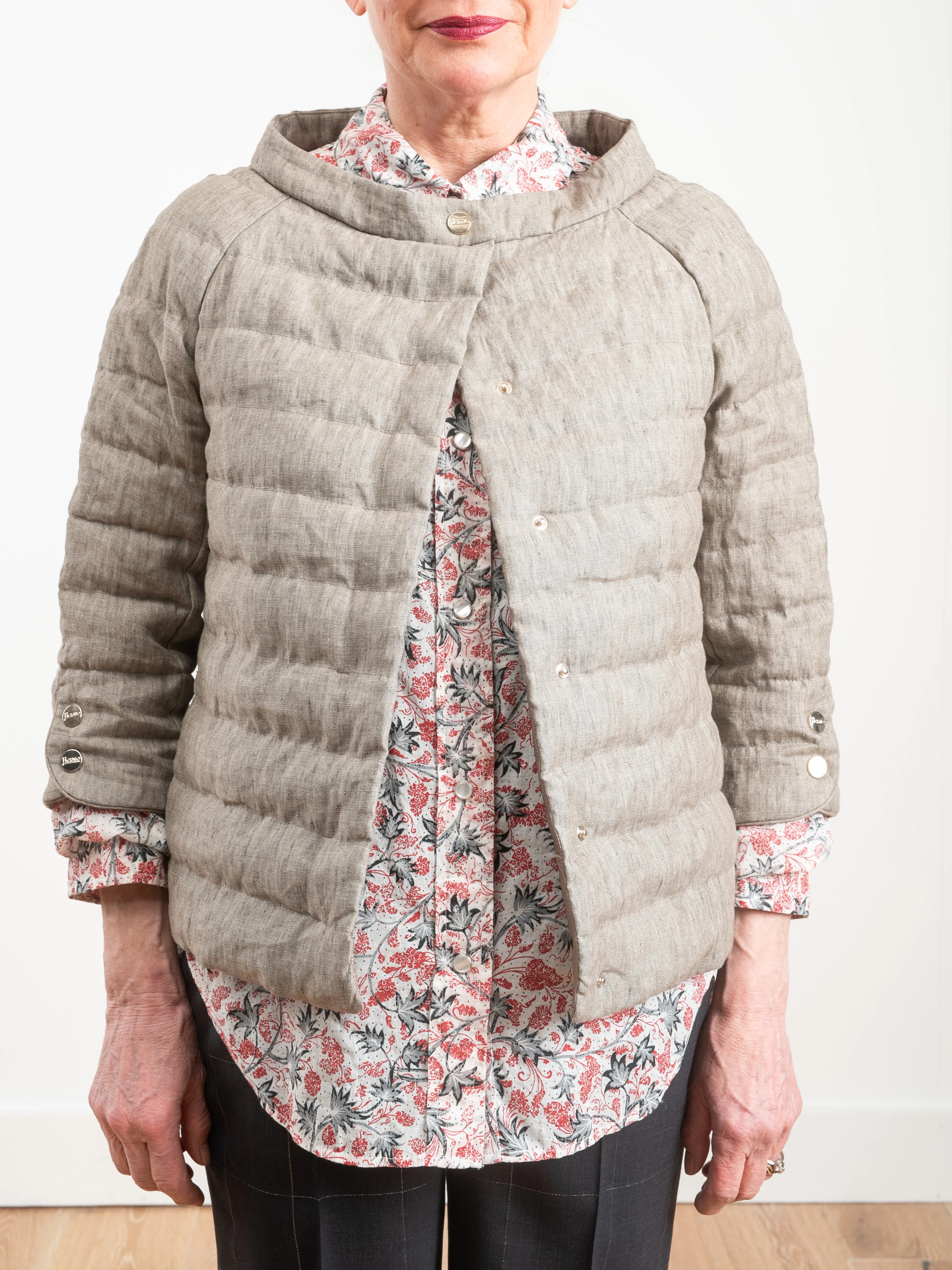 linen 3/4 sleeve jacket - Image 4