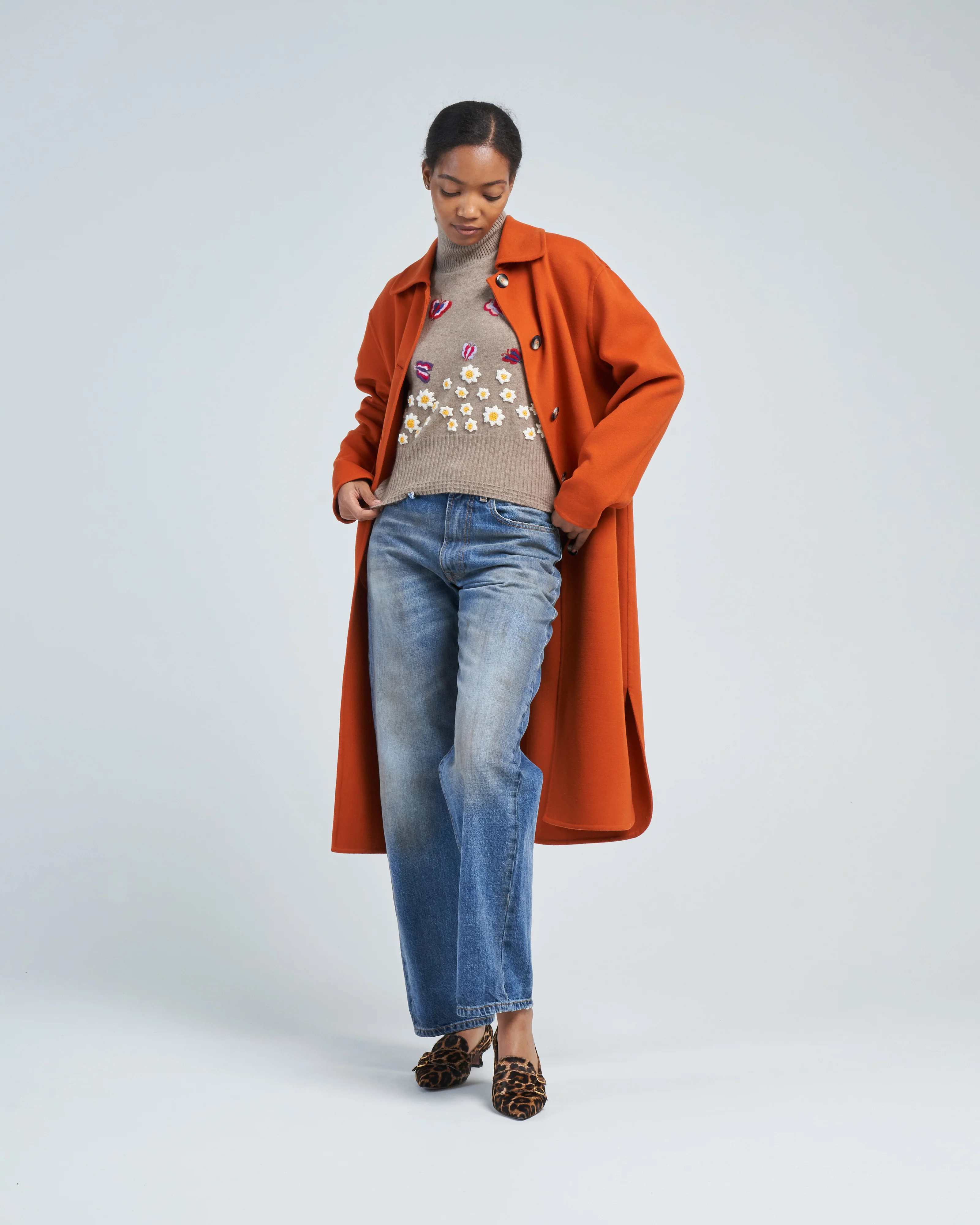 loro piana double wool shirt tail coat - Image 2