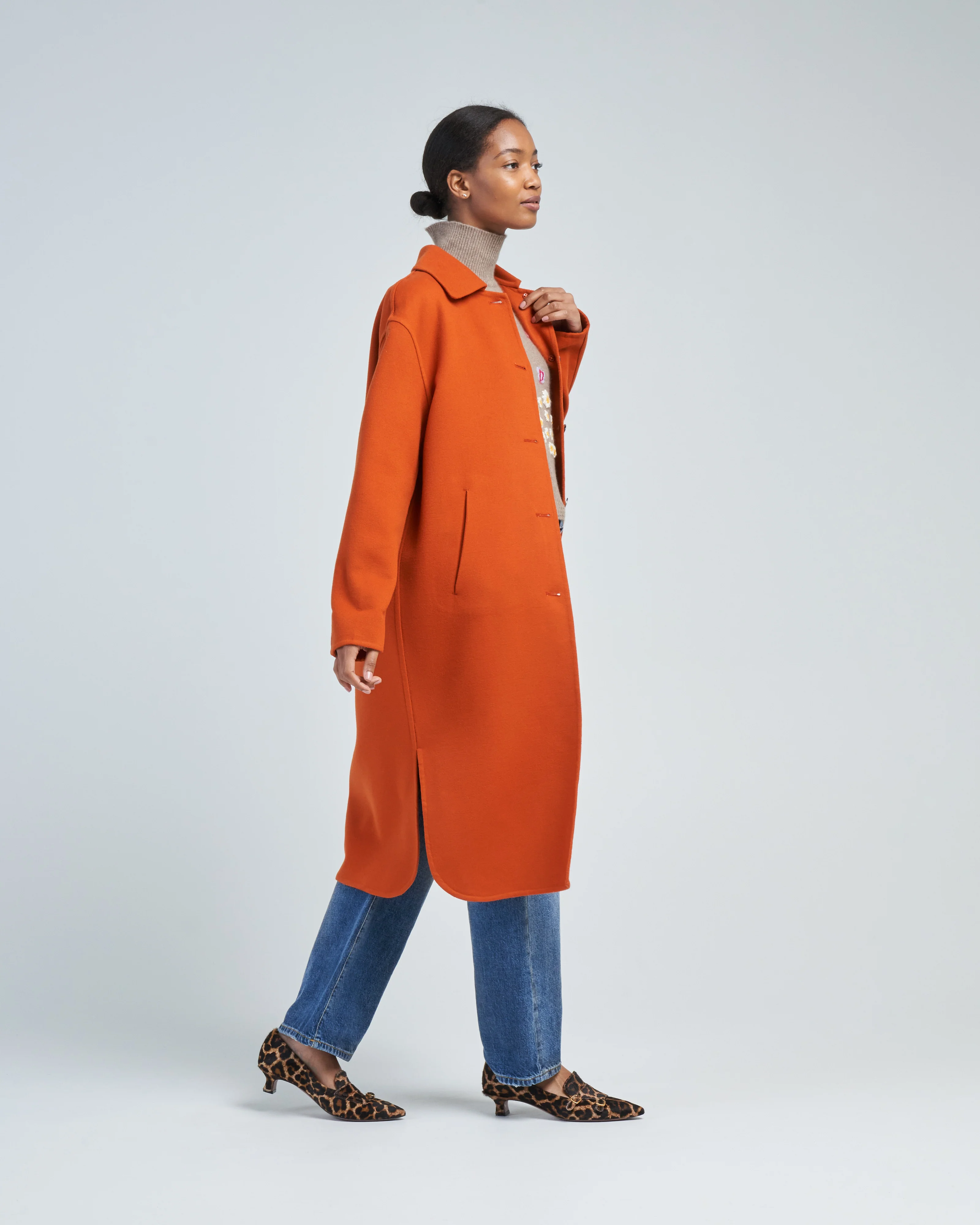 loro piana double wool shirt tail coat - Image 3