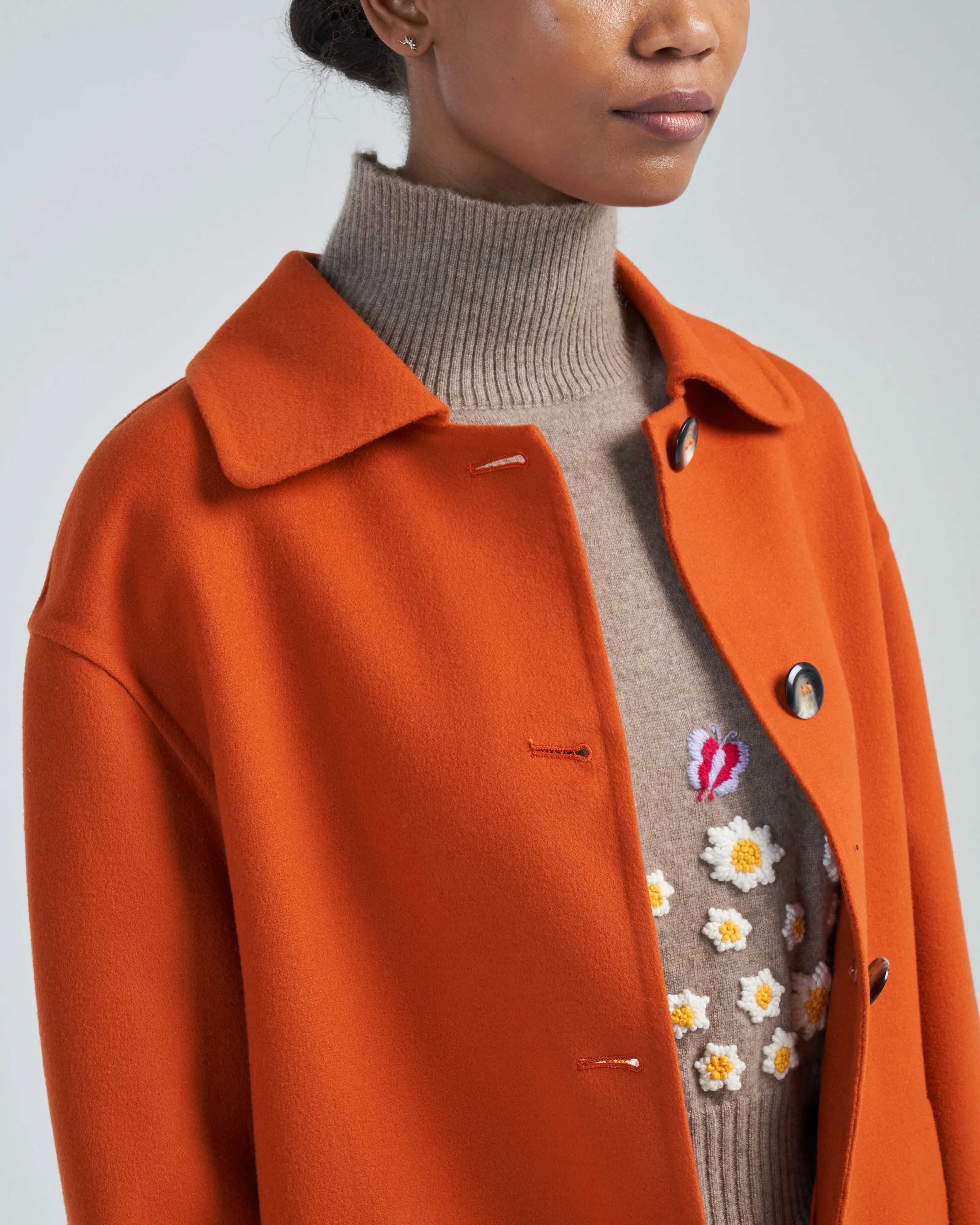 loro piana double wool shirt tail coat - Image 5
