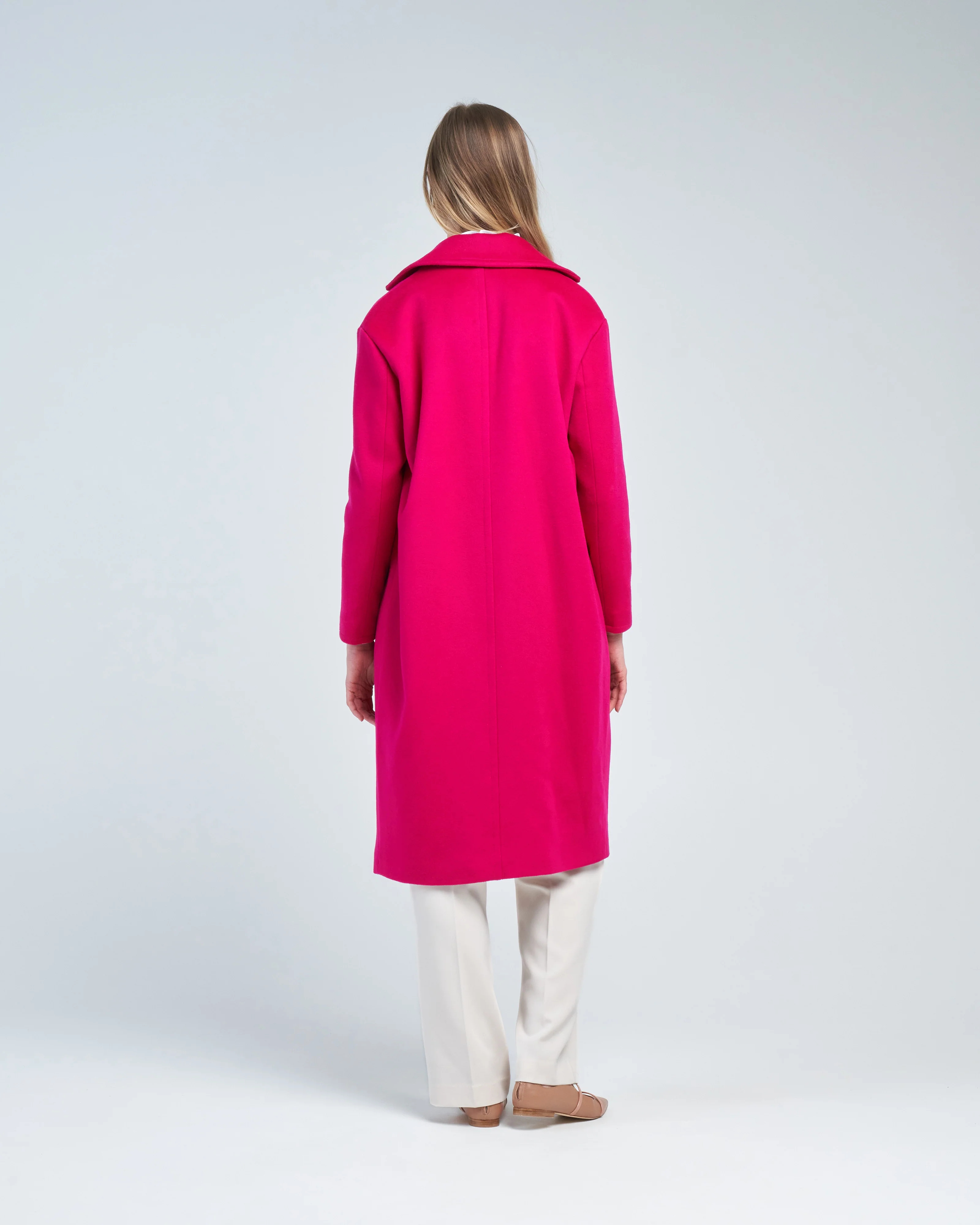 luxury wool double breasted coat - Image 4