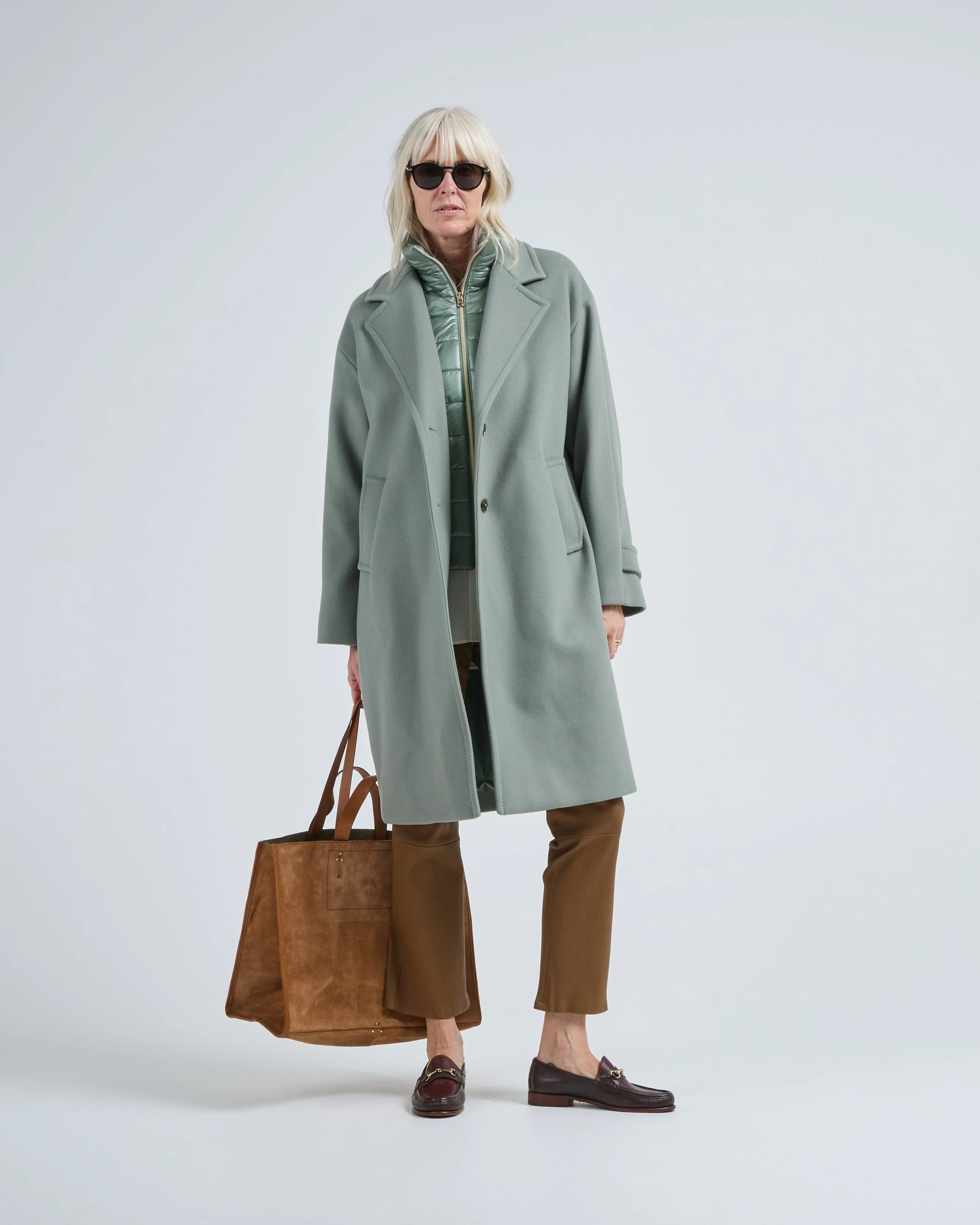 manteco wool sb coat w/ detachable bib